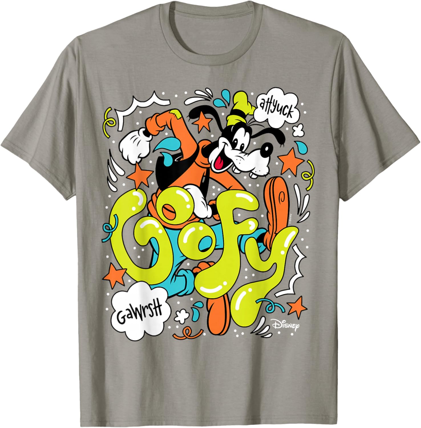 Disney Goofy Doodles T-Shirt Fun and Colorful Graphic Tee for Fans - 7