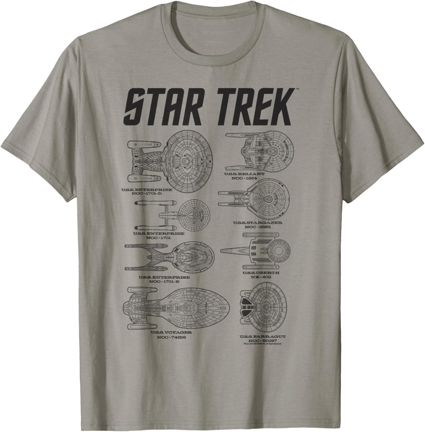 Star Trek Starfleet Enterprise Spaceship Textbook T-Shirt for Fans - 5