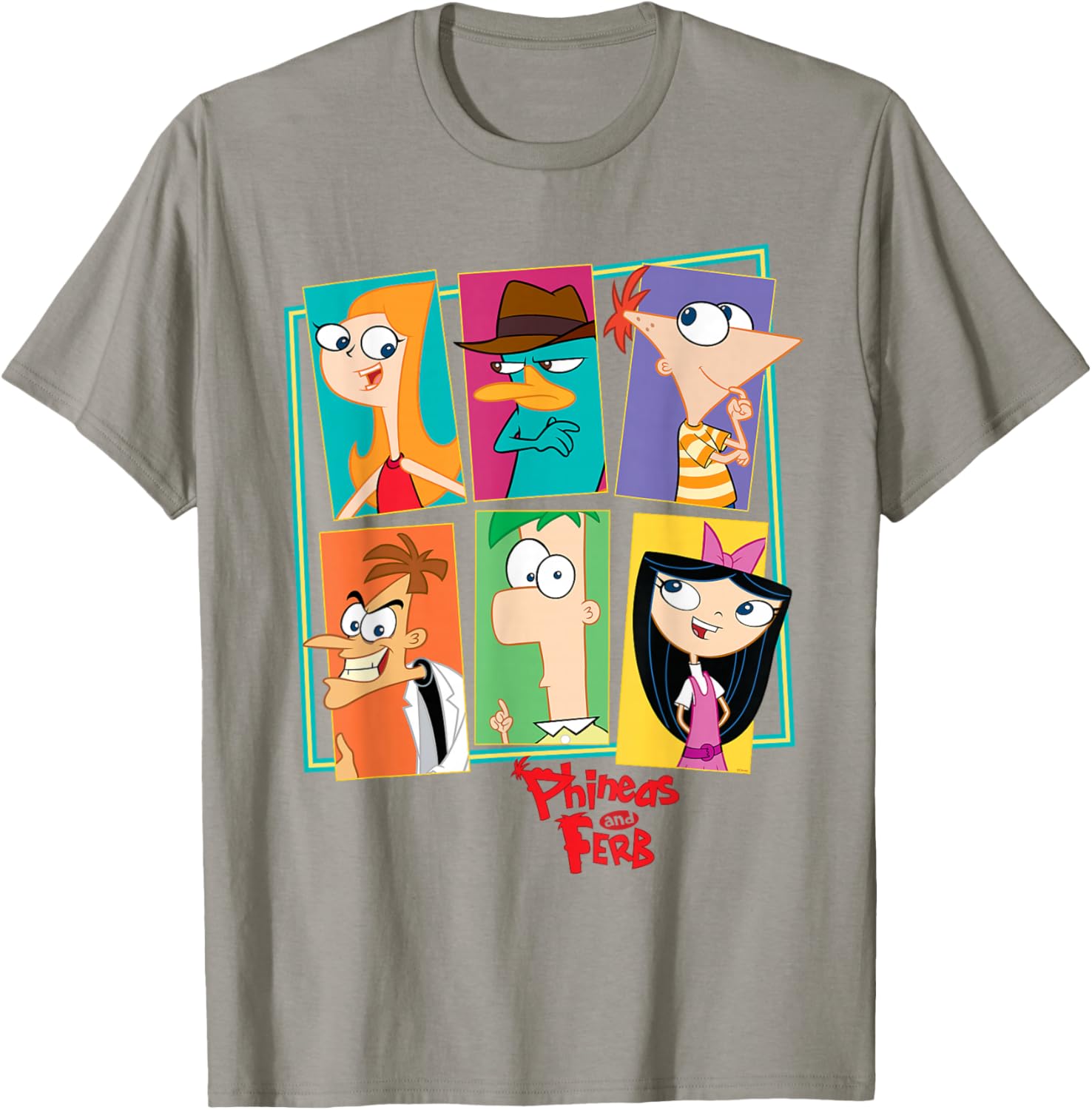Phineas and Ferb Character Collage T-Shirt for Fun Disney Fans - 26