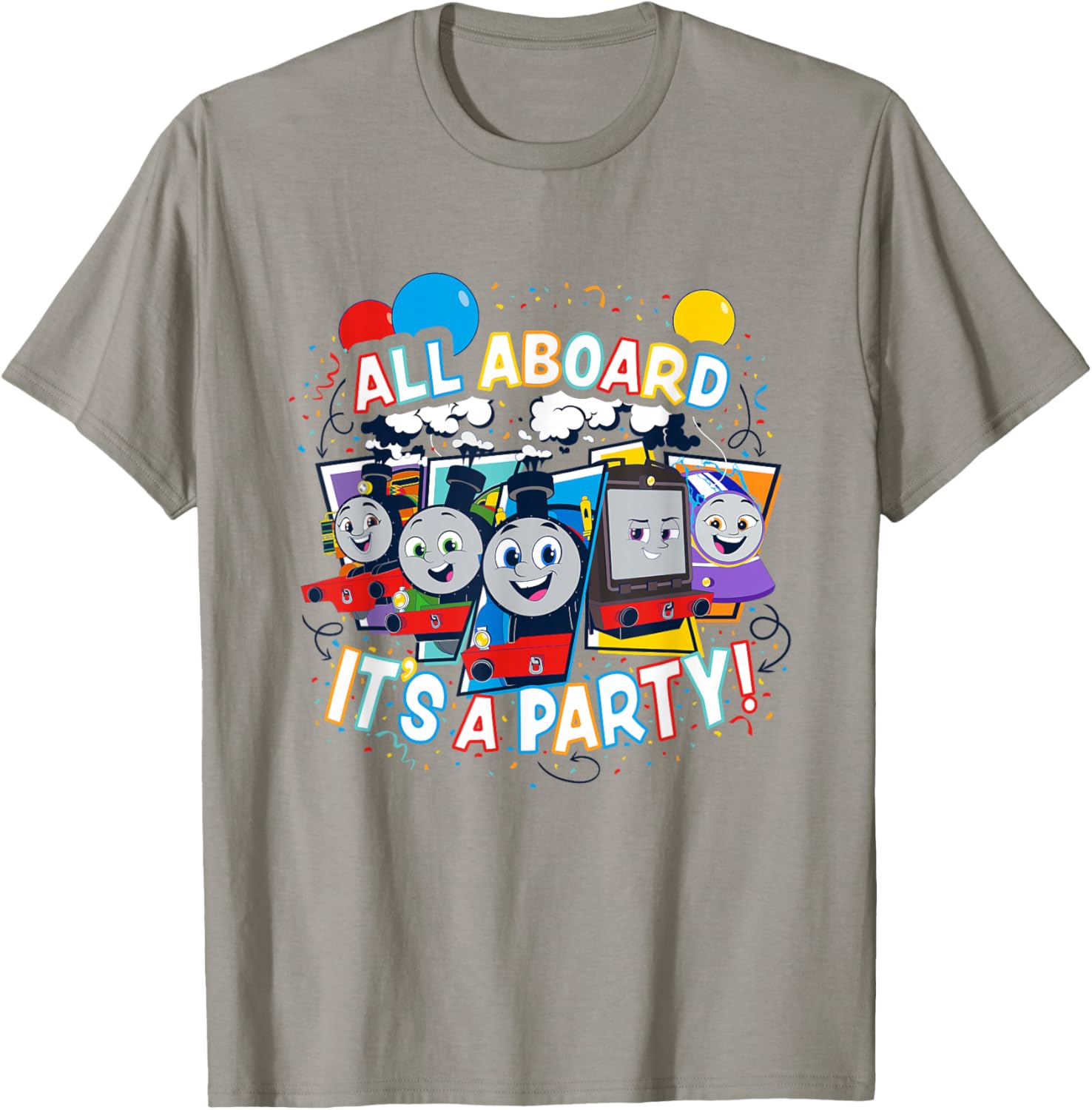 Thomas & Friends All Aboard It's a Party T-Shirt for Kids Fun Fashion - 5