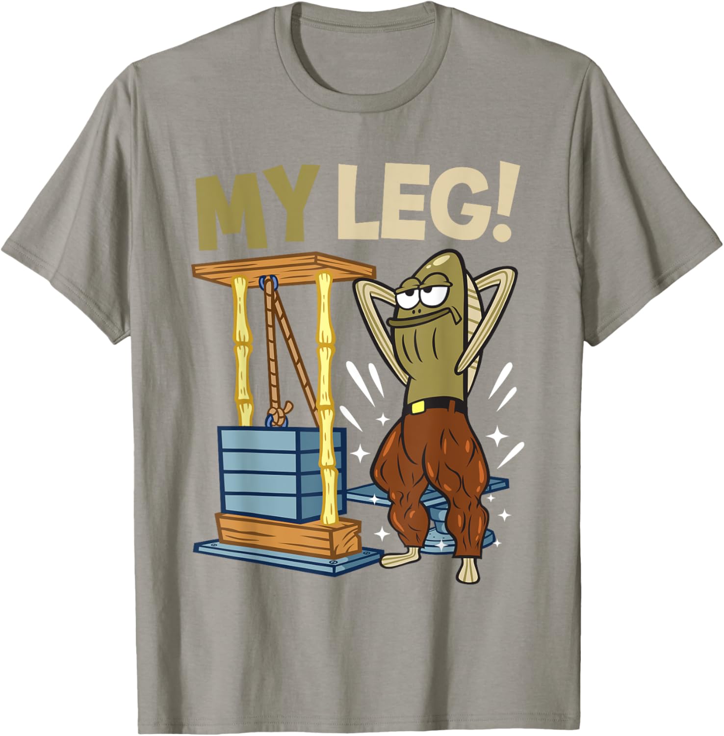 Mademark x SpongeBob My Leg Bodybuilding Funny T-Shirt for Leg Day - 3