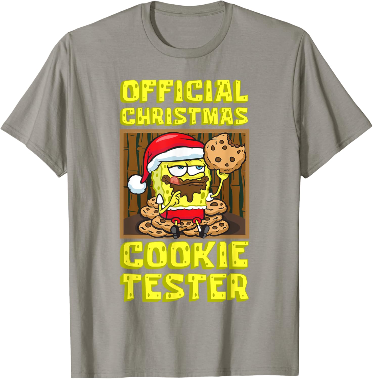 Mademark SpongeBob Christmas Funny Cookie Tester T-Shirt for Kids & Adults - 7