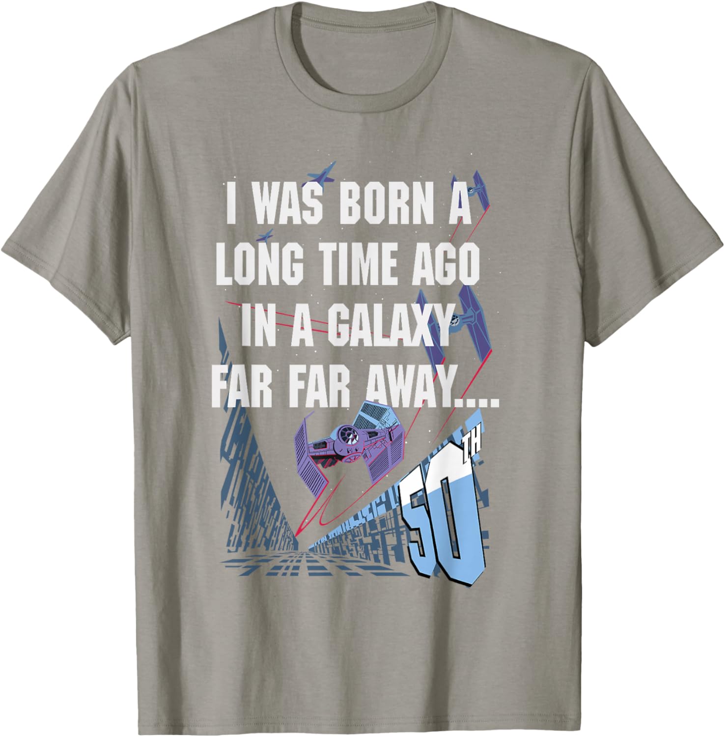 Star Wars 50th Birthday T-Shirt I Was Born A Long Time Ago Fun Gift - 1
