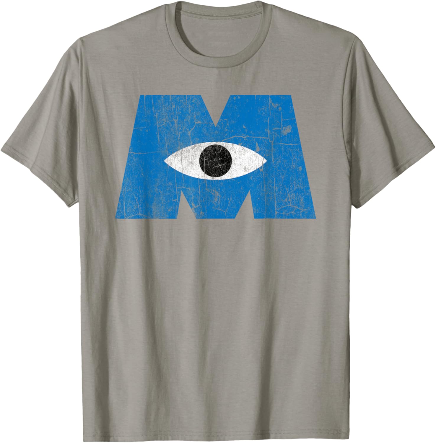 Disney Pixar Monsters Inc Distressed Blue Cyclops Logo T-Shirt - 9