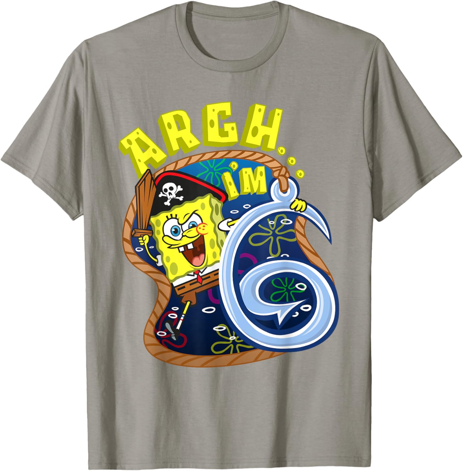 Mademark SpongeBob SquarePants Pirate Theme T-Shirt for 6th Birthday - 1