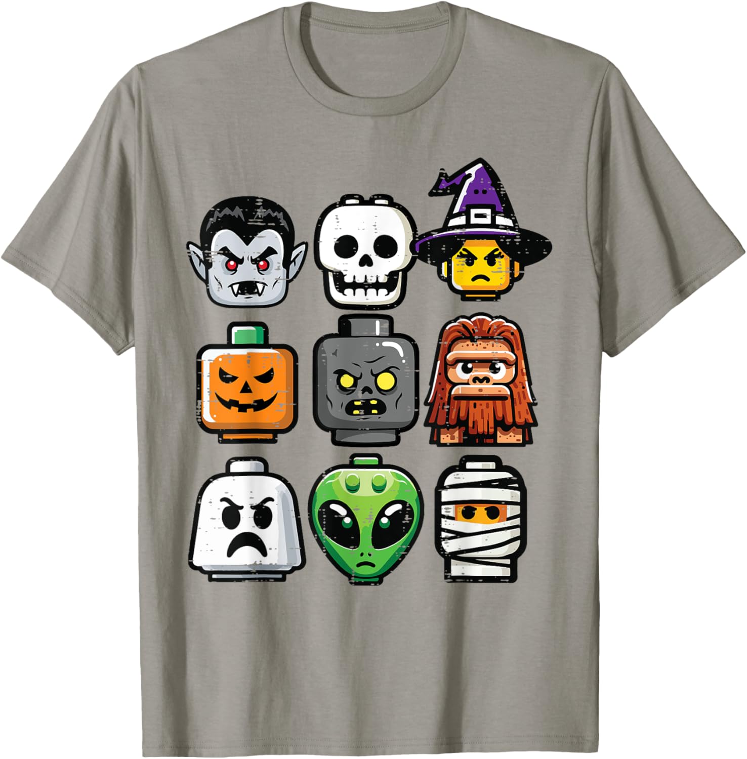 Halloween Pumpkin Ghost Heads T-Shirt for Kids and Boys Costume Fun - 9
