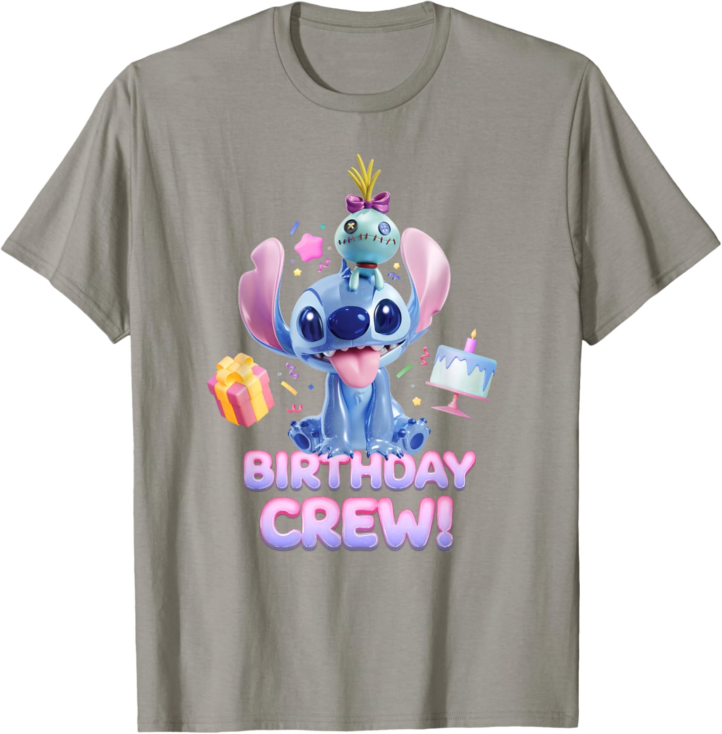 Disney Lilo & Stitch Big Shiny Birthday Crew T-Shirt for Fun Celebrations - 1