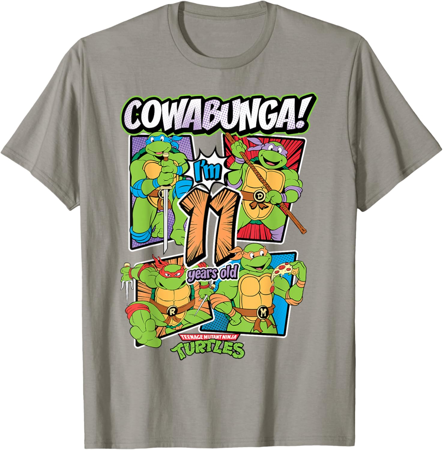 Mademark TMNT Cowabunga I'm 11 Years Old T-Shirt for Kids - 15