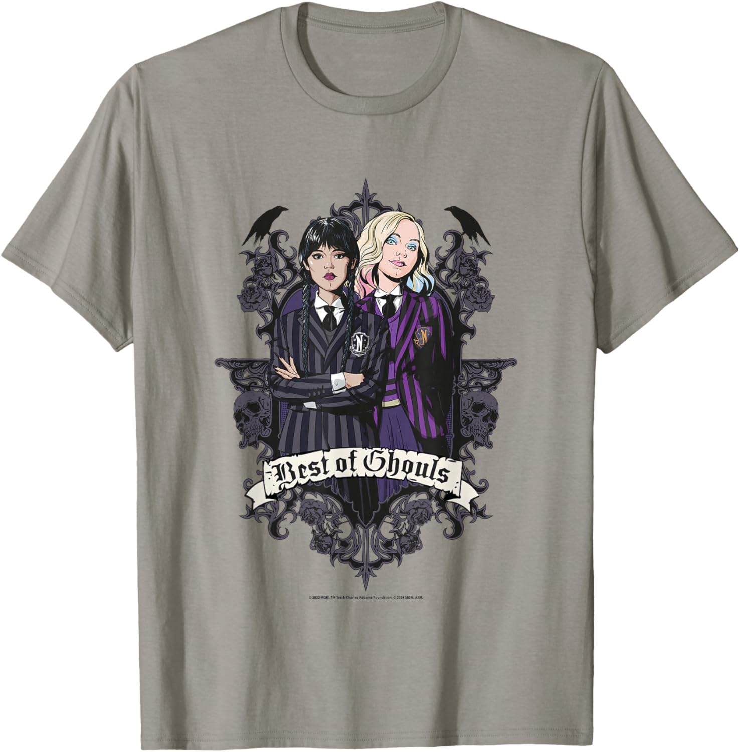 Ghouls Wednesday and Enid T-Shirt for Fans of Wednesday Series - 9