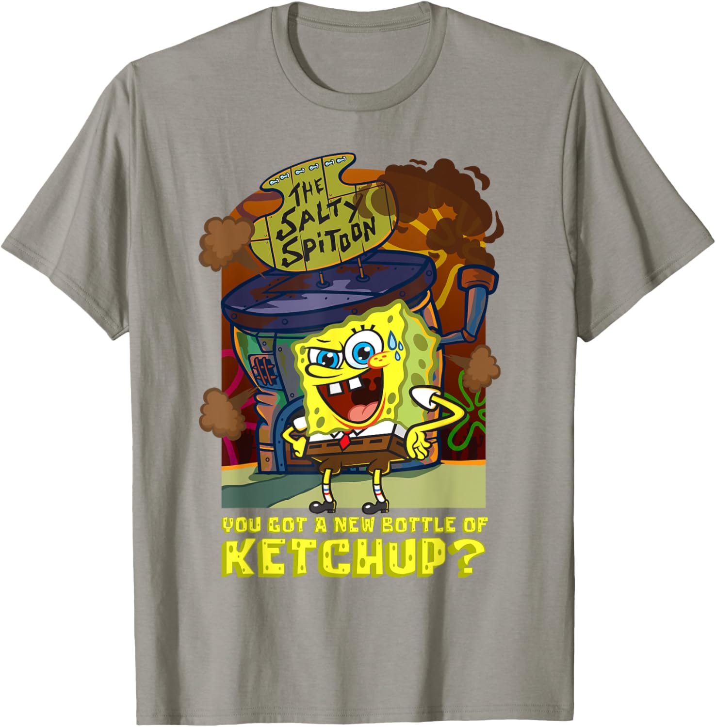 Mademark SpongeBob Salty Spitoon Ketchup Fun T-Shirt for Fans - 1