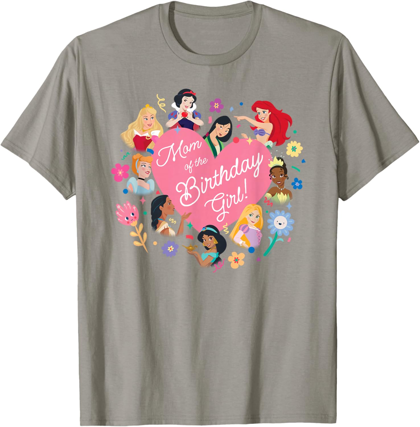 Disney Princess Heart T-Shirt for Birthday Girl's Mom - Cute Gift Idea - 12