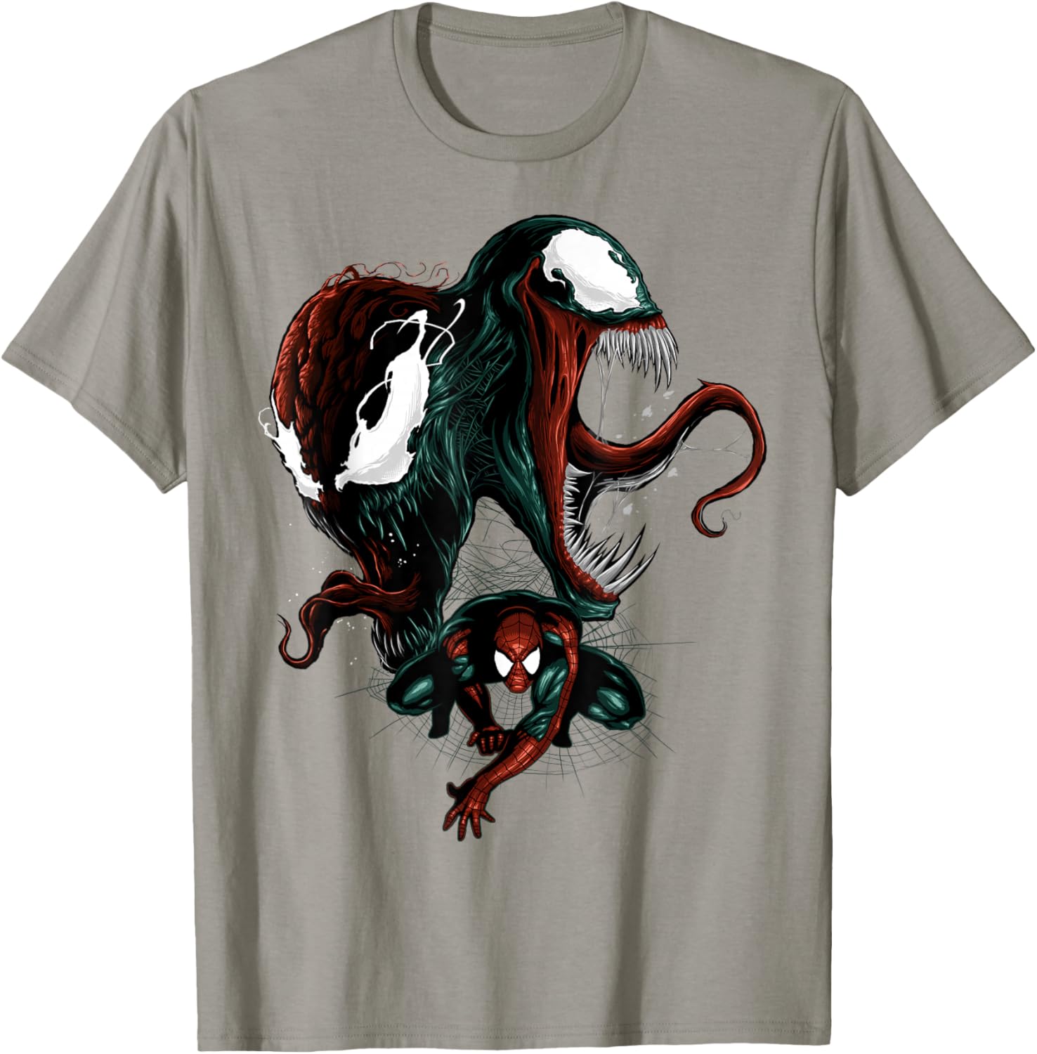 Marvel Spider-Man Venom and Carnage Split Portrait Graphic T-Shirt - 1