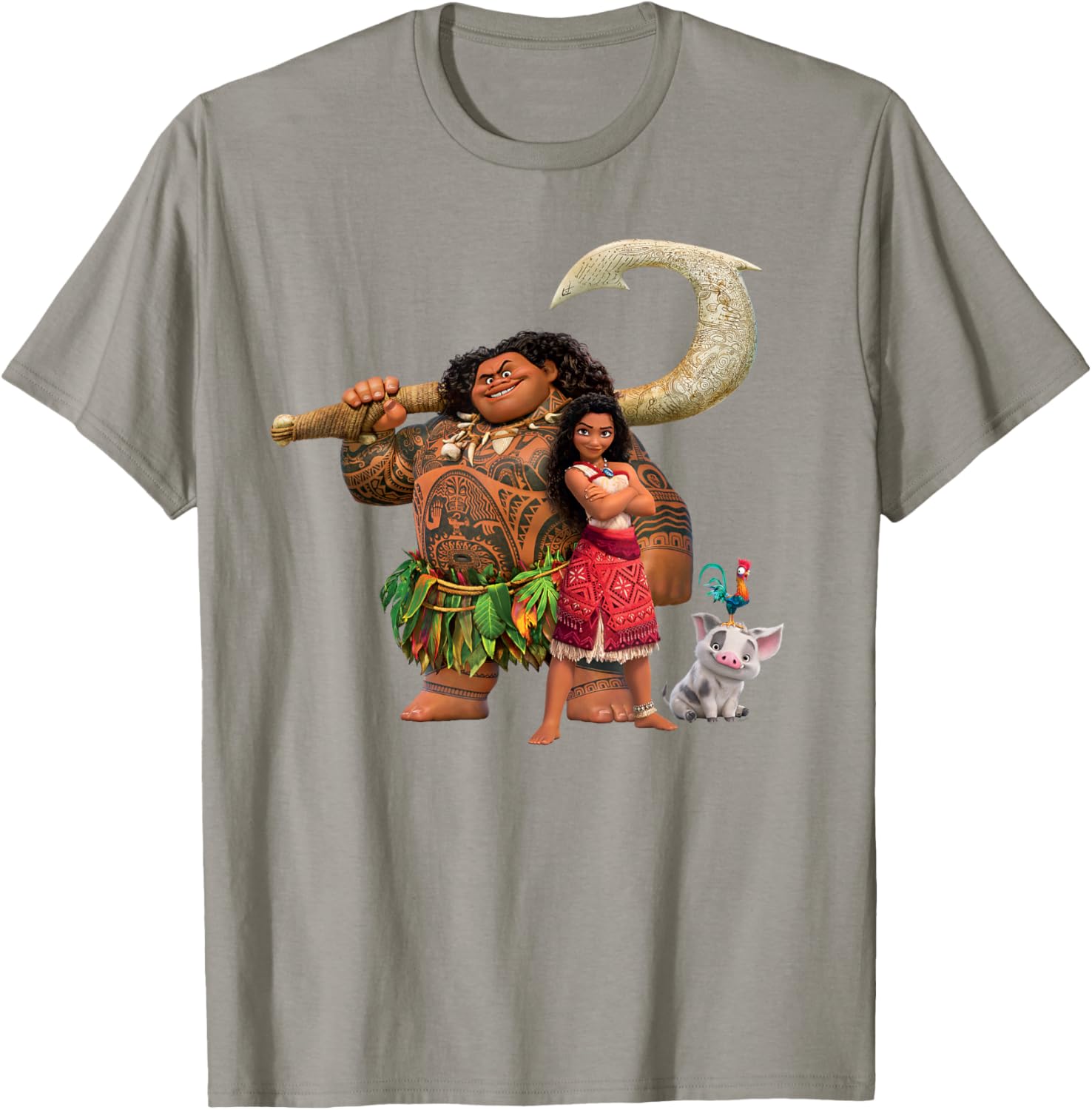 Disney Moana Adventure T-Shirt with Maui Pua Heihei for Kids - 10