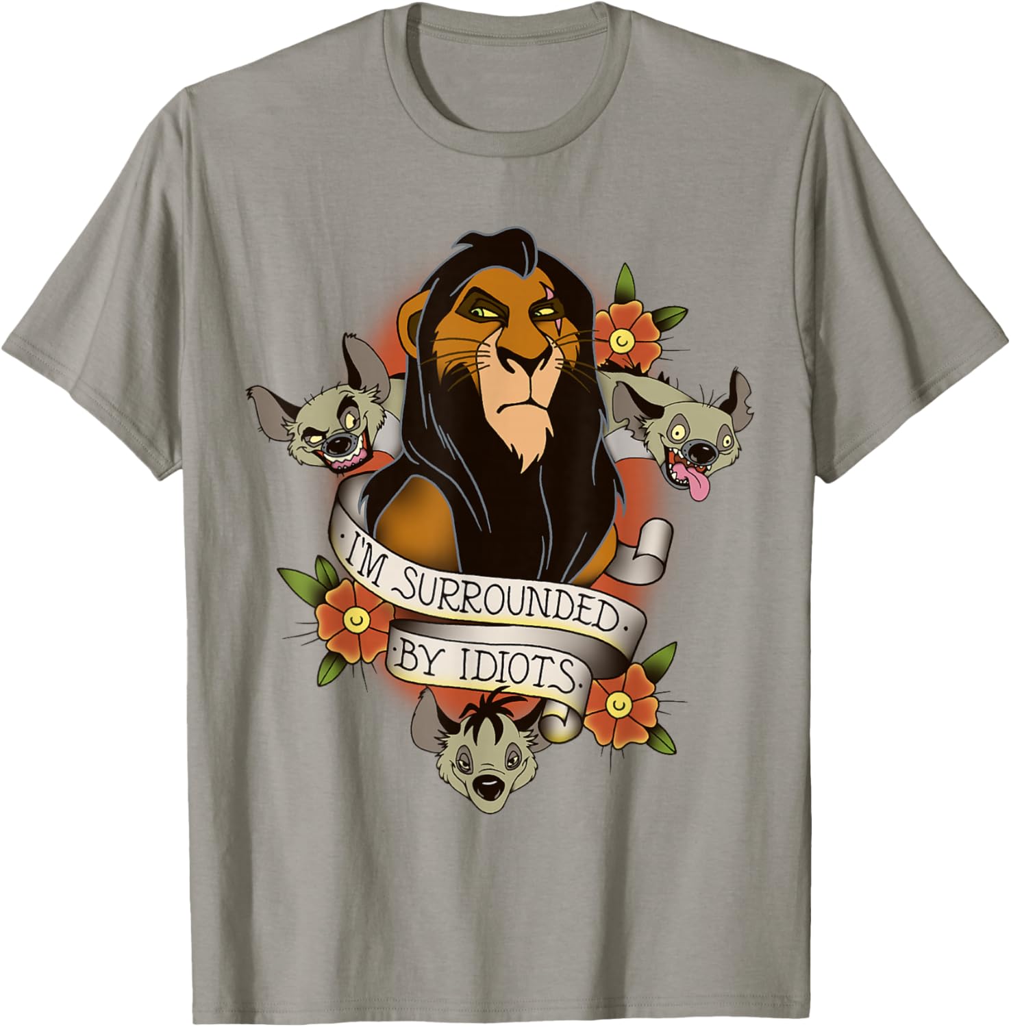 Disney Lion King Scar Hyenas I'm Surrounded By Idiots T-Shirt for Fans - 2