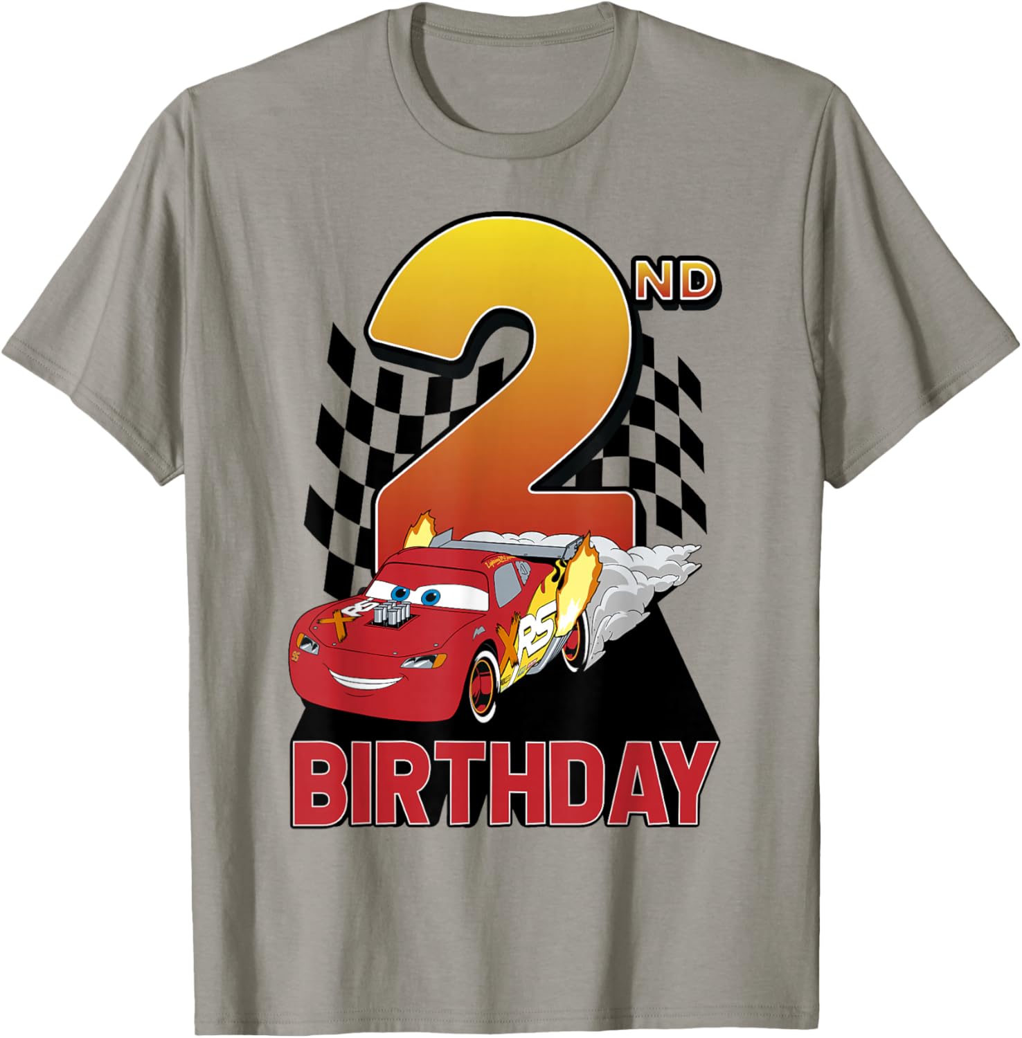 Disney Pixar Cars 2nd Birthday Lightning McQueen Peel Out T-Shirt - 3