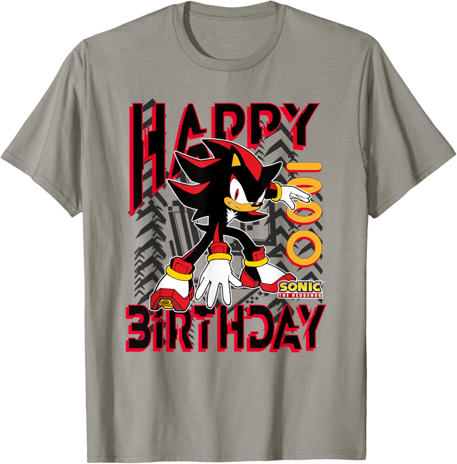 Sonic The Hedgehog Shadow Grid Birthday Poster T-Shirt for Fans - 6