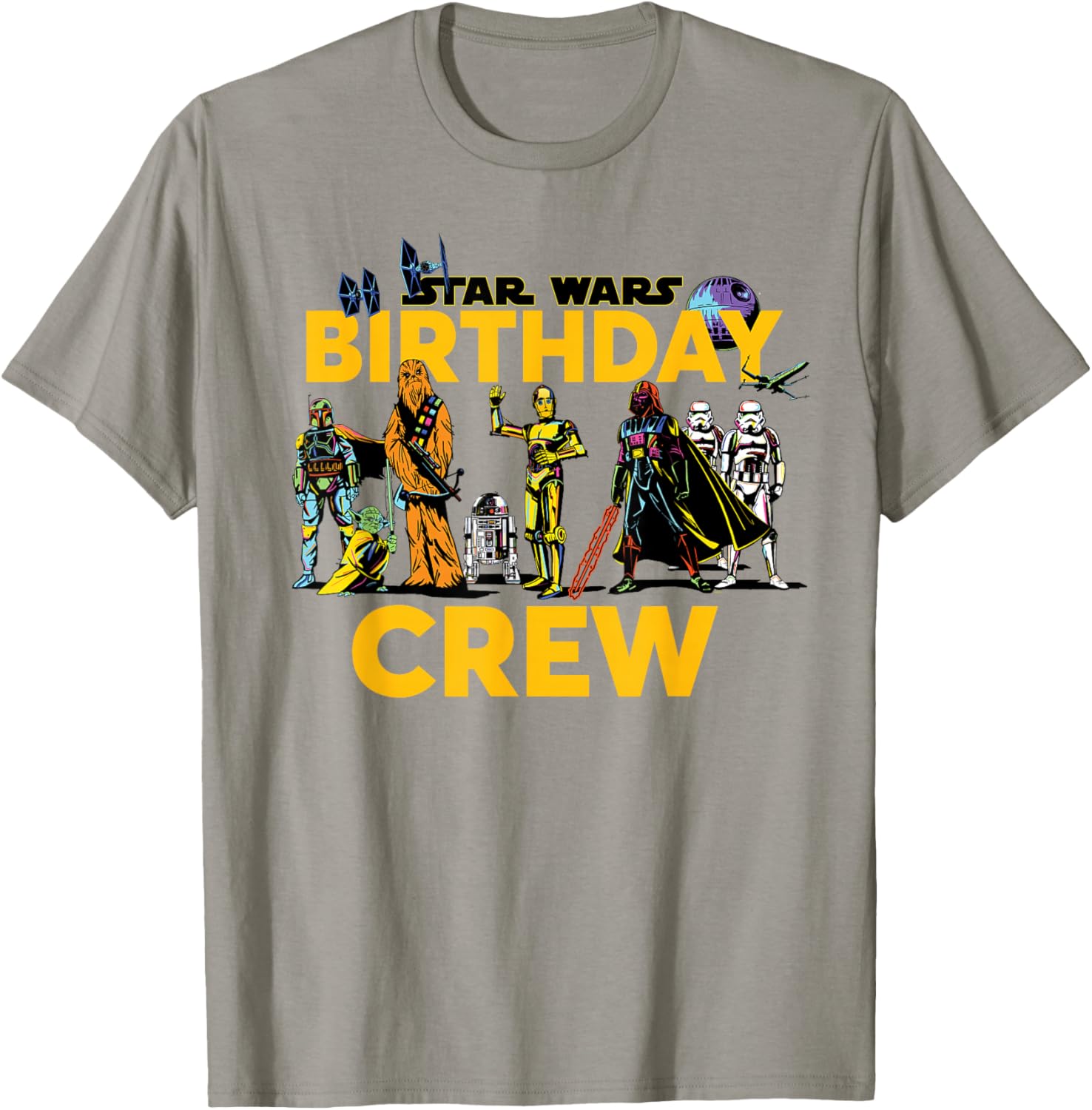 Star Wars Birthday Crew Matching T-Shirt for Classic Characters Fans - 19