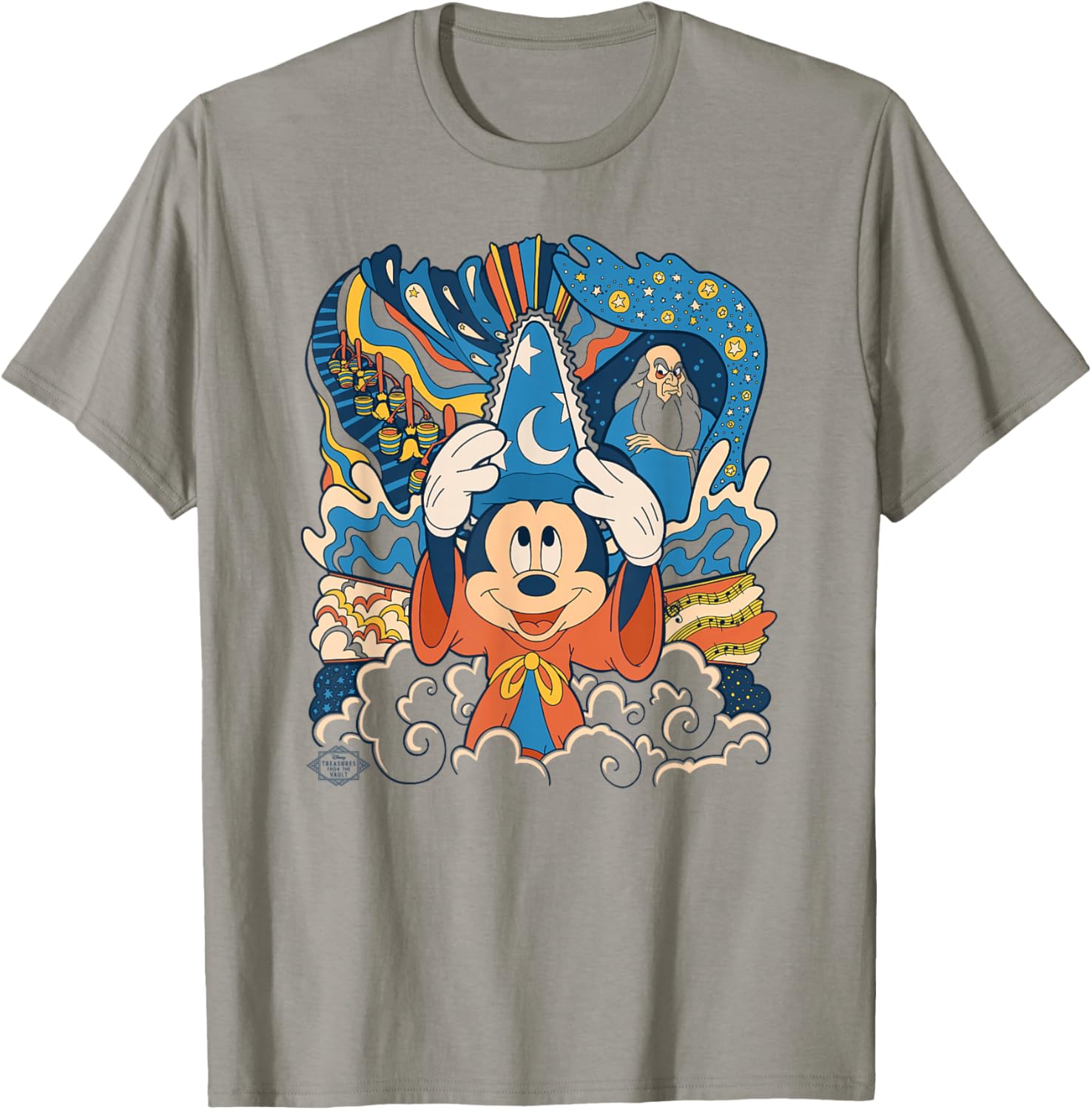 Disney Fantasia Mickey Mouse Sorcerer's Apprentice Retro T-Shirt for Fans - 12