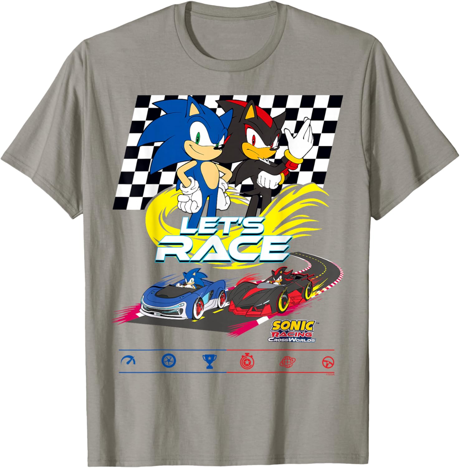 Sonic Racing CrossWorlds T-Shirt Sonic vs Shadow Race Day Apparel - 4