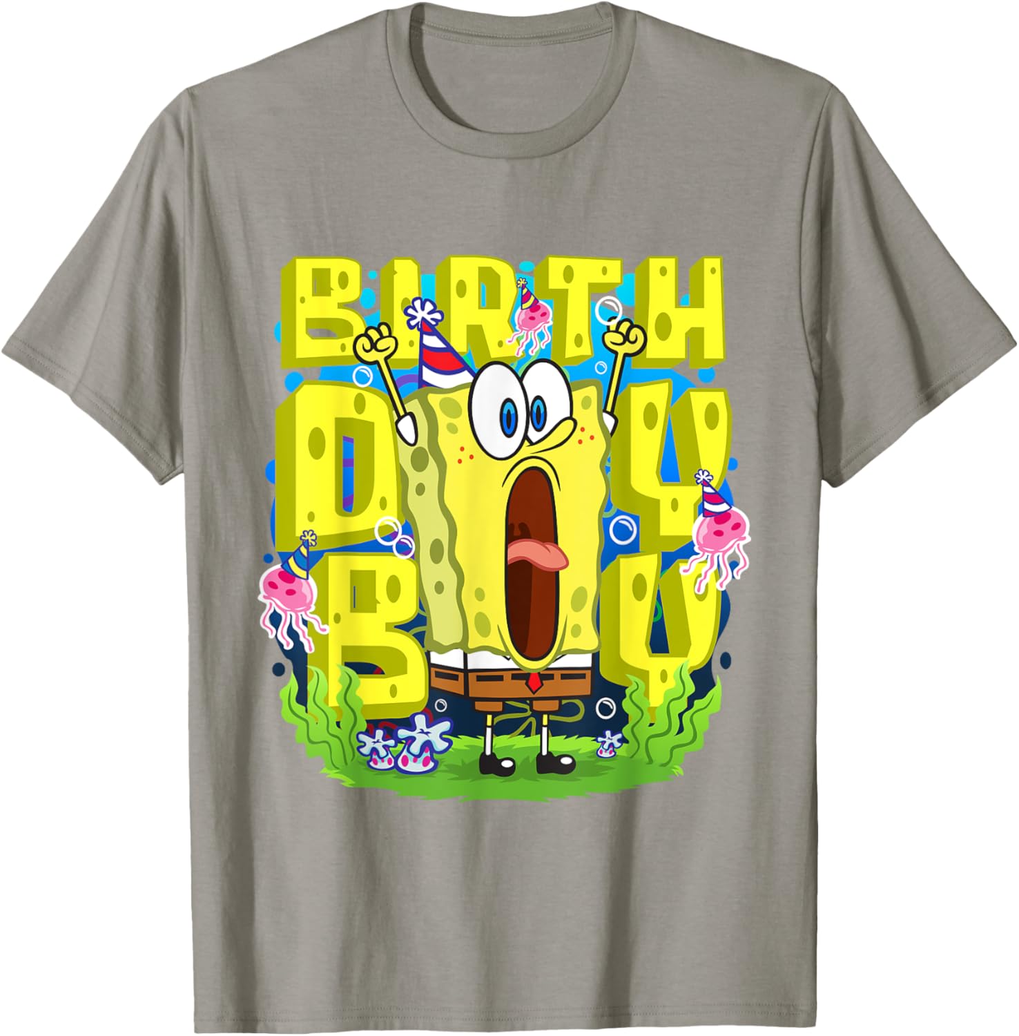 Mademark SpongeBob SquarePants Birthday Boy Funny T-Shirt for Kids - 25