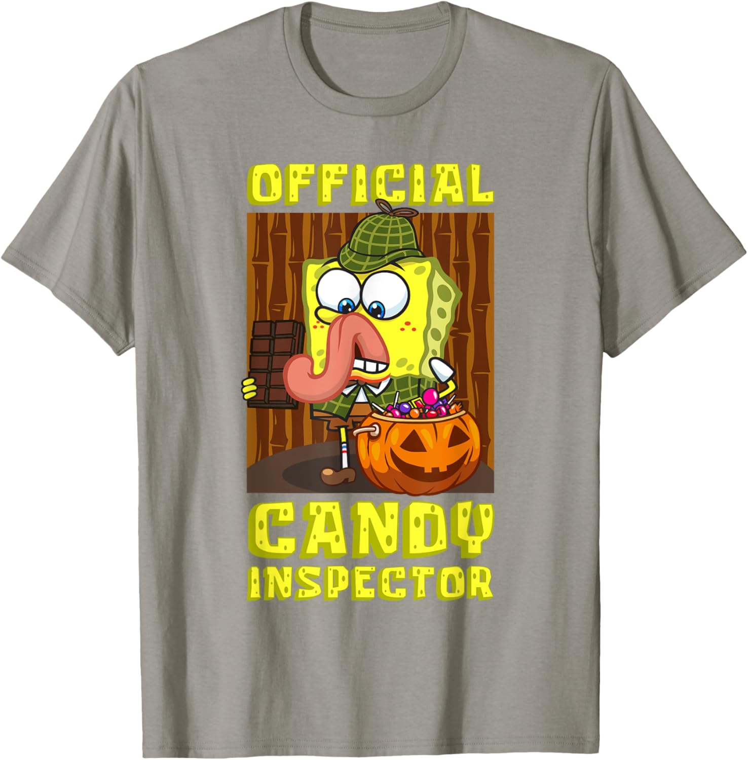 Mademark SpongeBob SquarePants Halloween Candy Inspector Fun T-Shirt - 4