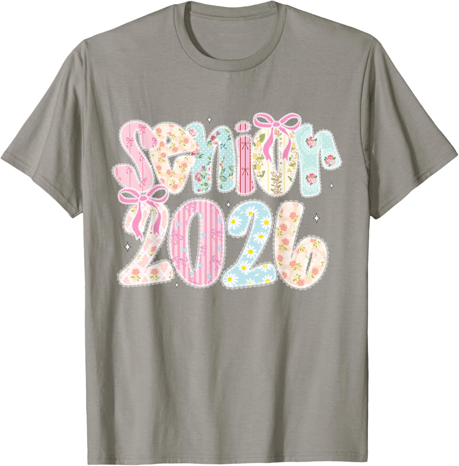 Coquette Lace Floral Pastel Graduation T-Shirt for Senior 2026 - 12