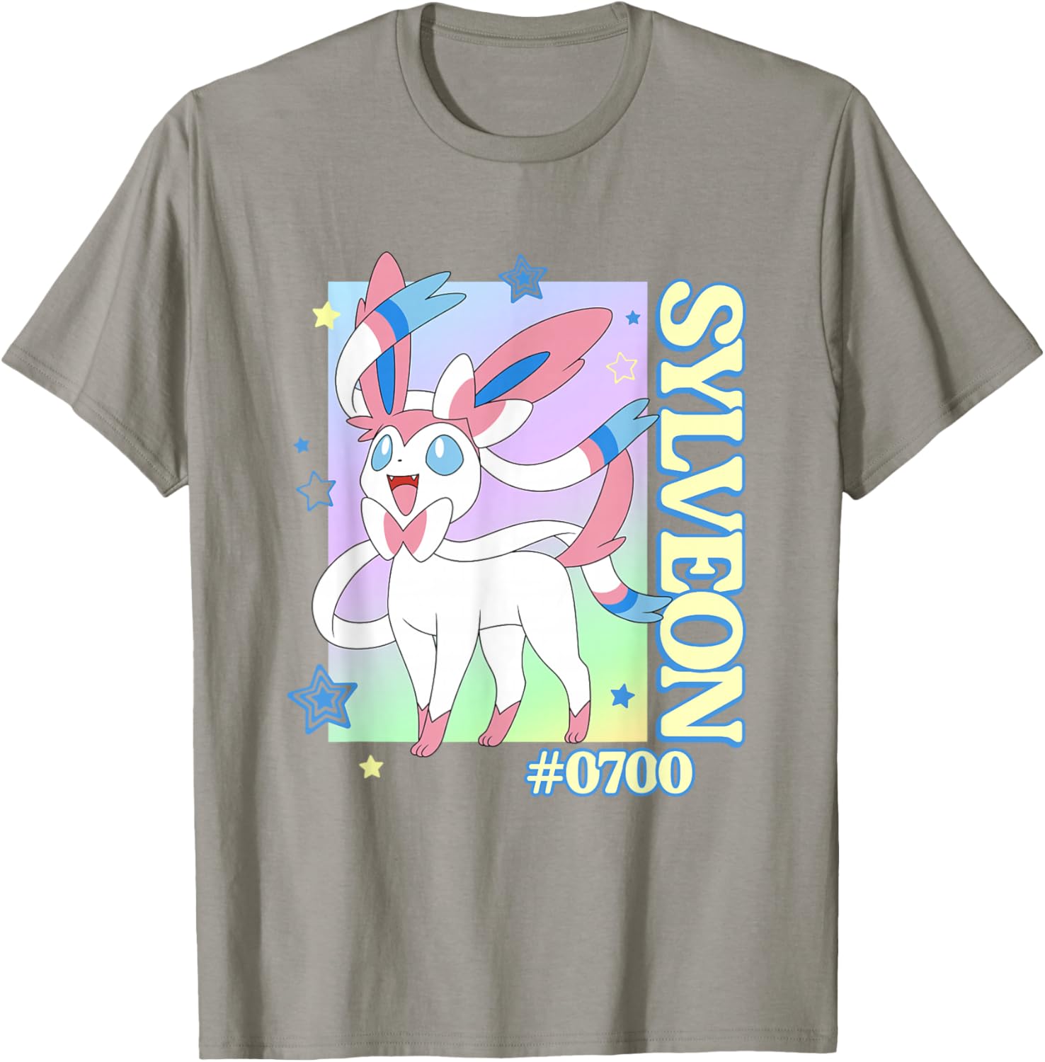 Colorful Pokemon Sylveon #0700 Unisex T-Shirt for Adults and Teens - 1