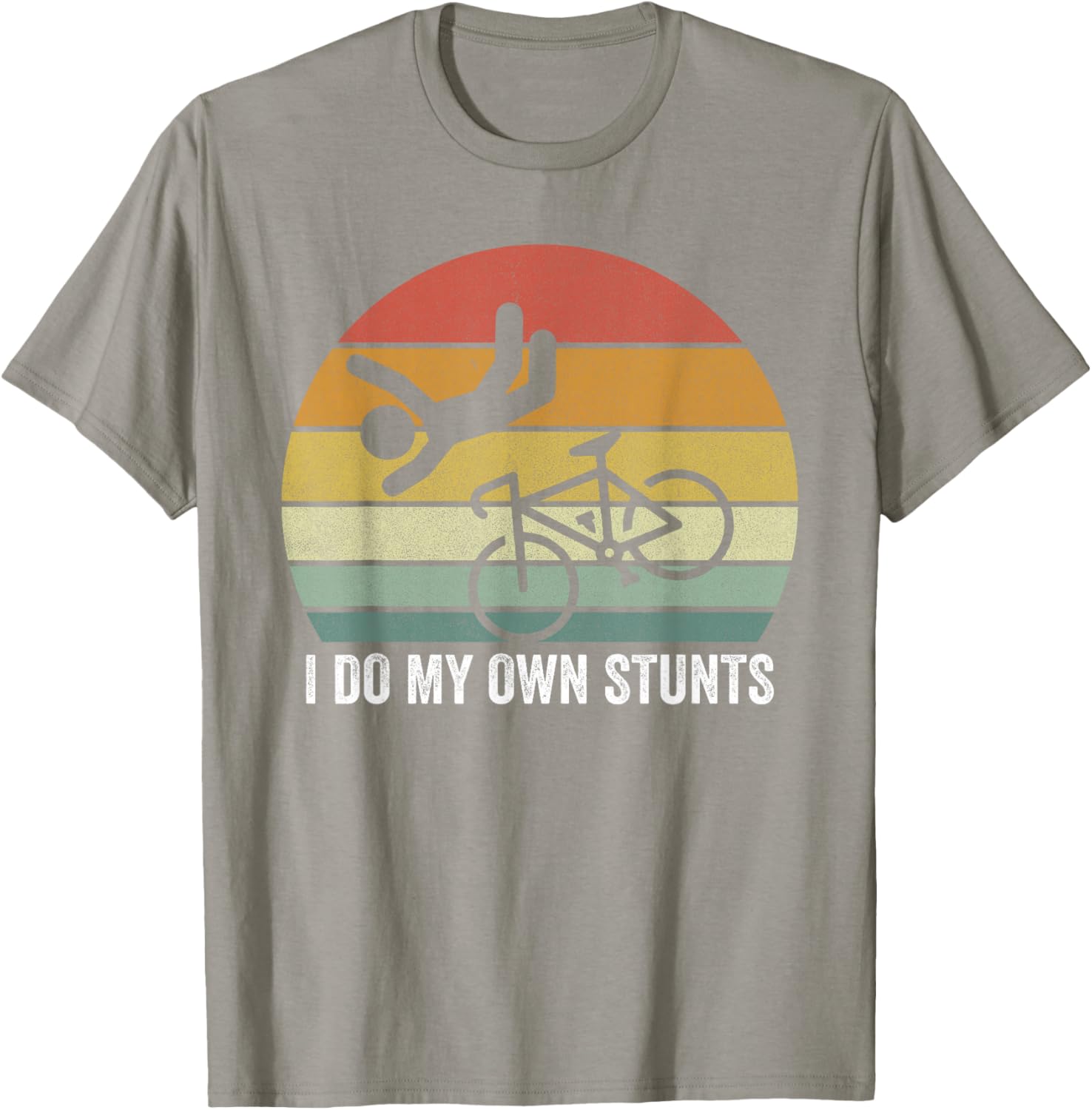 Vintage Retro I Do My Own Stunts Shirt for Bike Lovers - Fun T-Shirt - 7