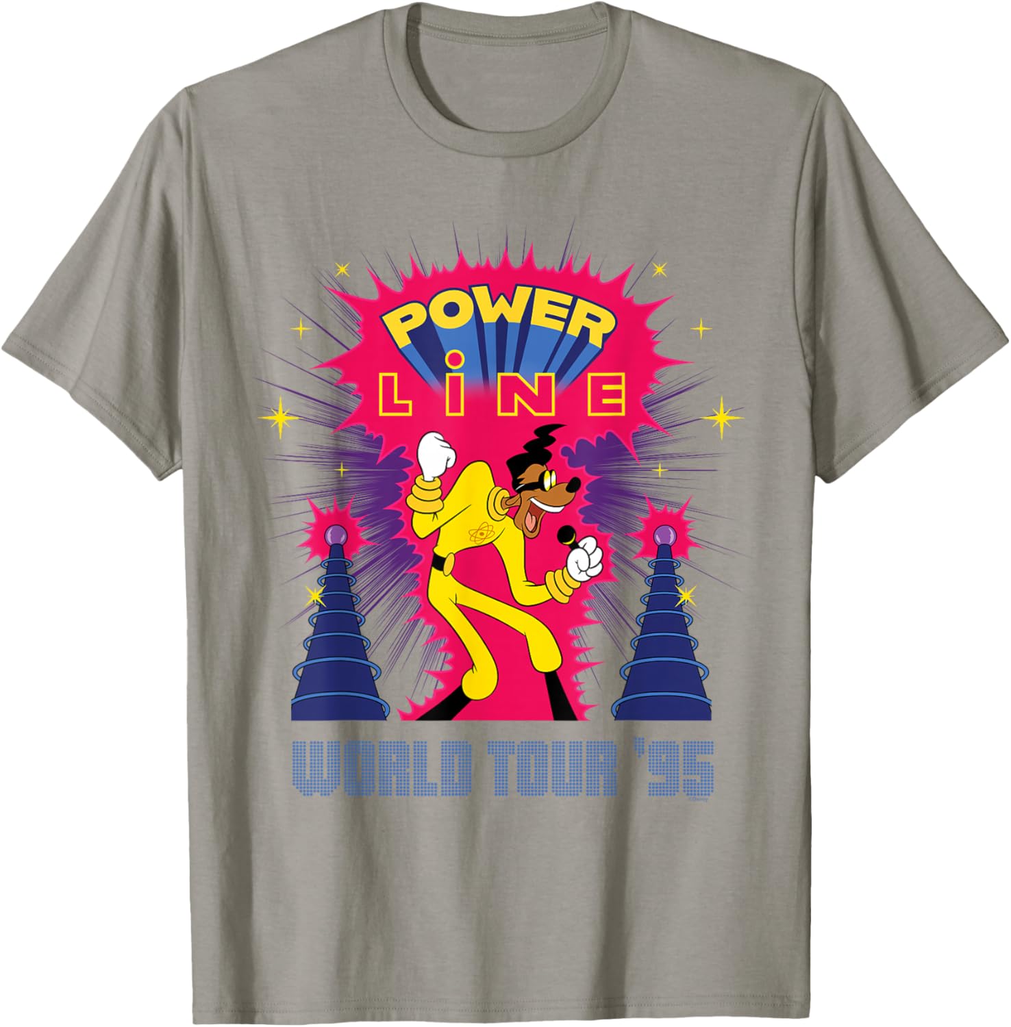 Disney A Goofy Movie Powerline World Tour 95 Rock T-Shirt for Fans - 2