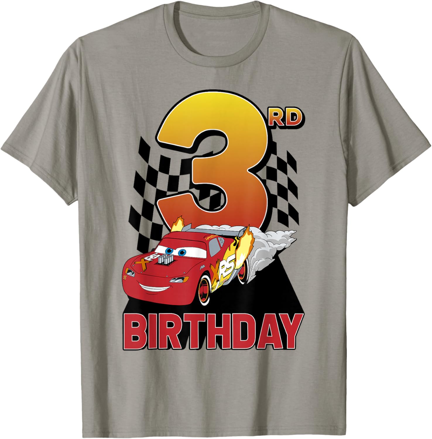 Disney Pixar Cars Lightning McQueen 3rd Birthday Race T-Shirt for Kids - 4