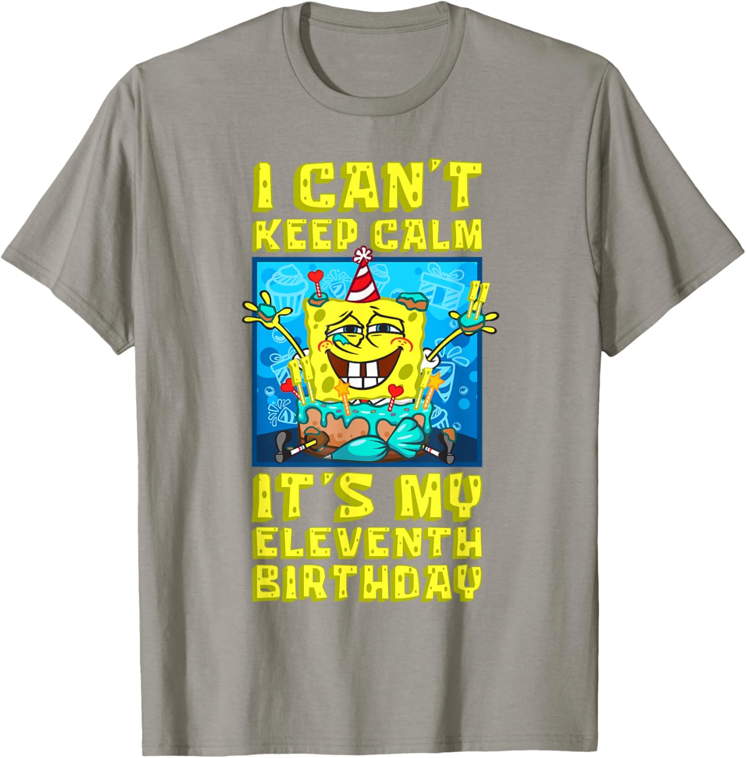 Mademark SpongeBob 11th Birthday T-Shirt for Boys - Fun and Playful Design - 13