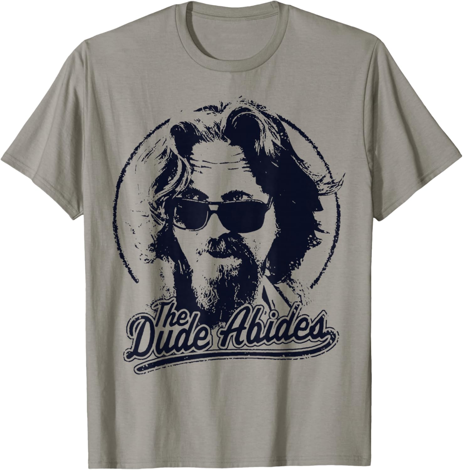 The Big Lebowski Dude Abides Classic Circle Logo T-Shirt for Fans - 3