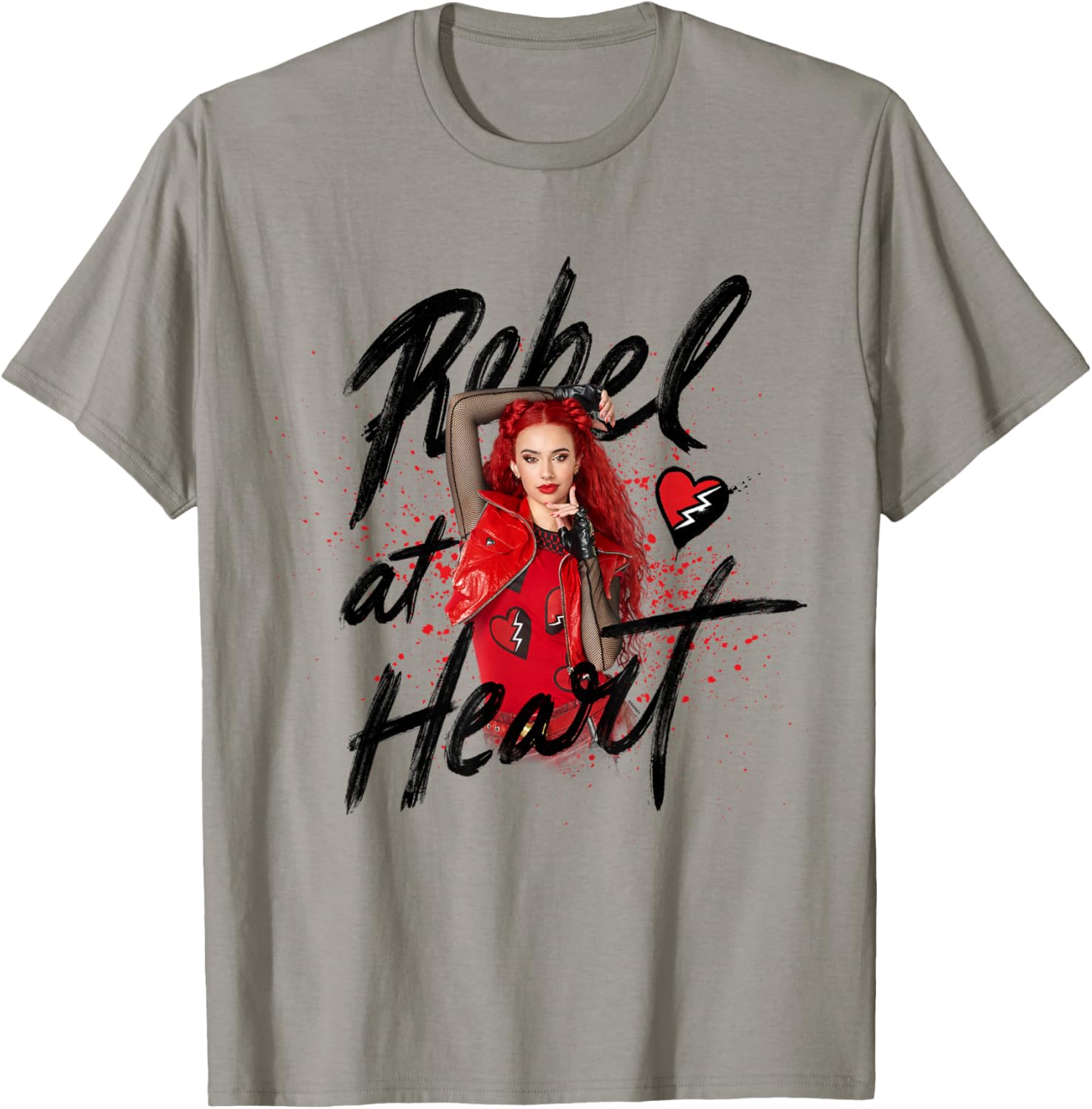 Disney Descendants 4 Red Rebel Heart T-Shirt for Kids and Fans - 19