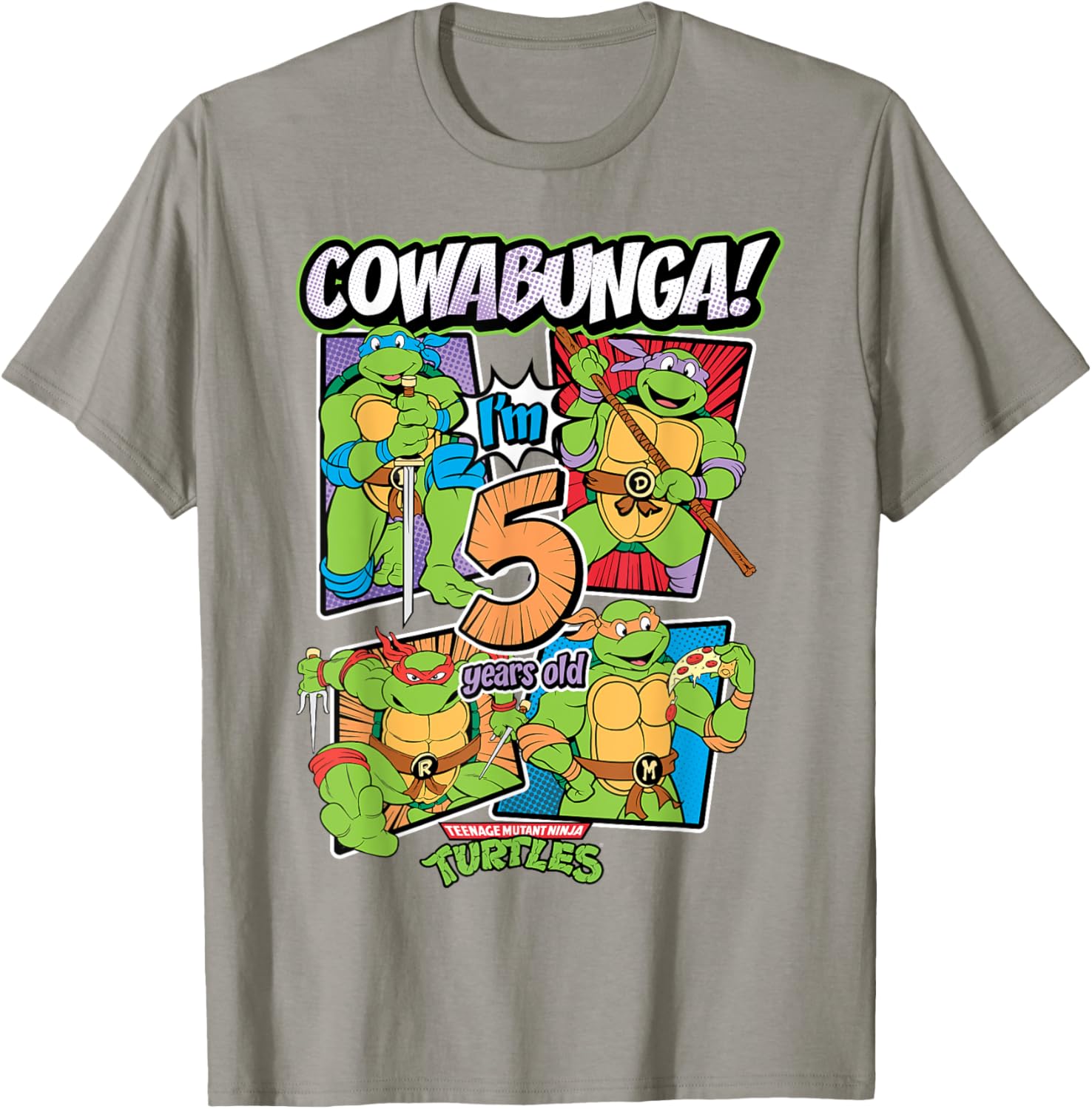 Mademark Teenage Mutant Ninja Turtles Cowabunga I'm 5 Years Old T-Shirt - 17