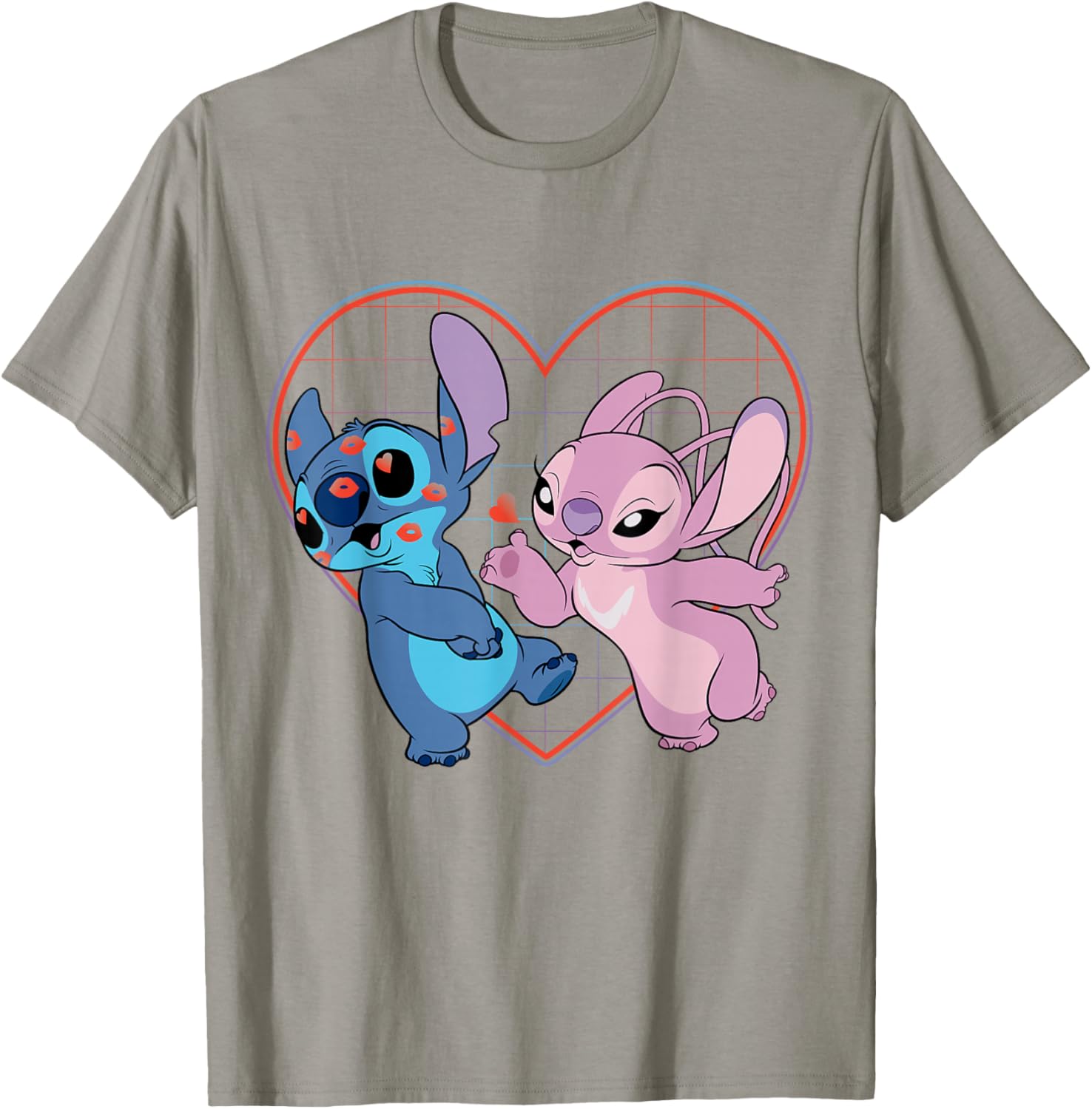 Disney Lilo and Stitch Angel Heart Kisses T-Shirt for Fun Fashion Lovers - 5