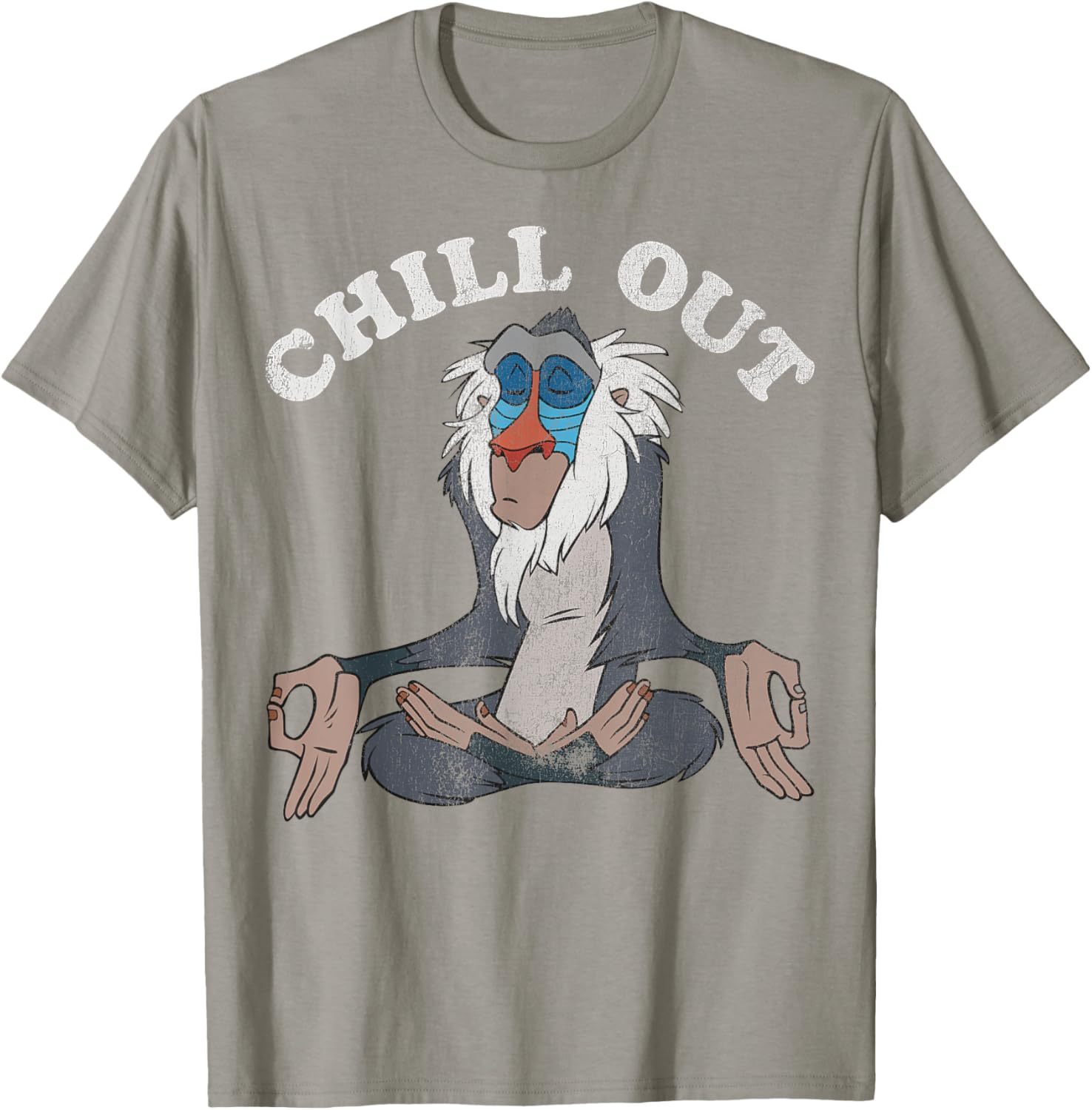Disney Lion King Rafiki Chill Out Meditation T-Shirt for Relaxation - 6