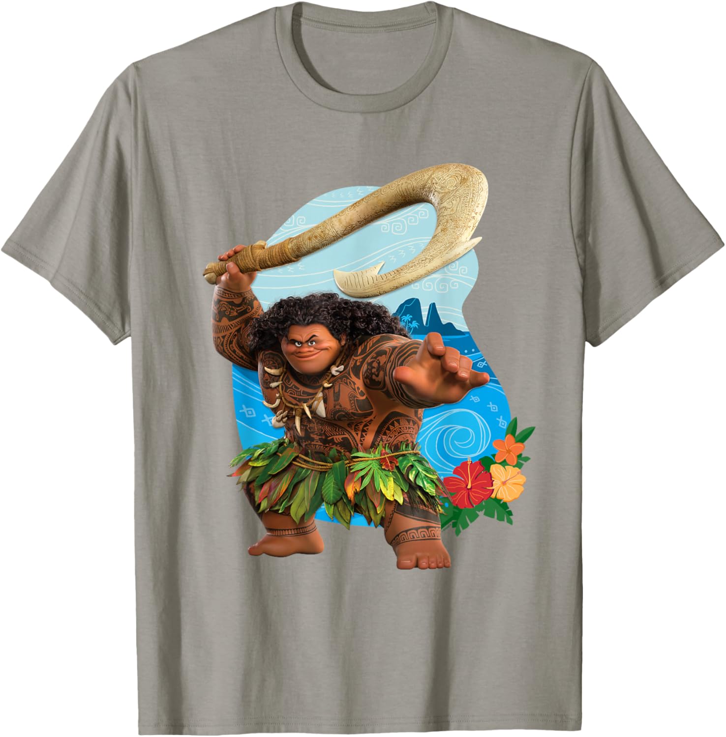 Disney Moana 2 Maui Tropical Island Adventure T-Shirt with Fish Hook - 3