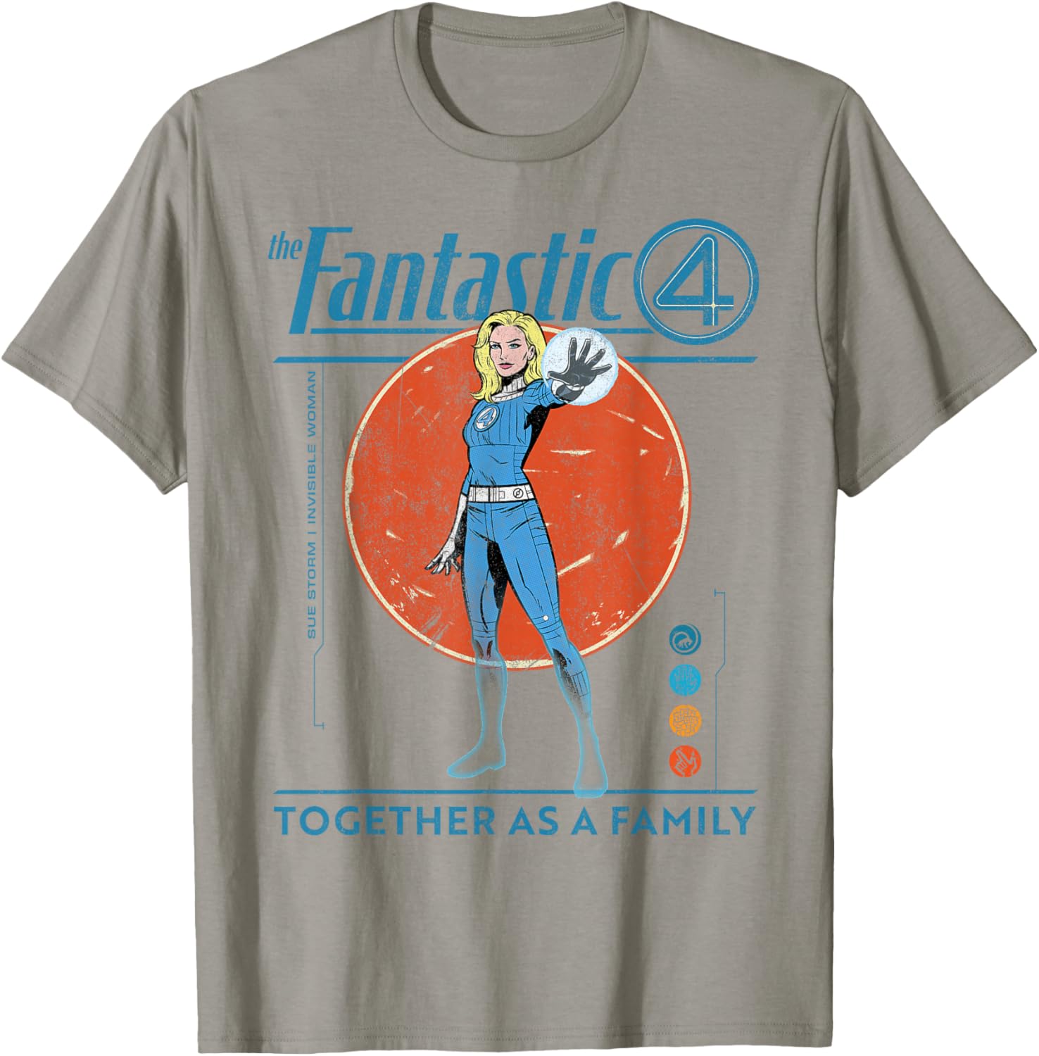 Marvel Fantastic Four Retro T-Shirt Featuring The Invisible Woman Design - 7