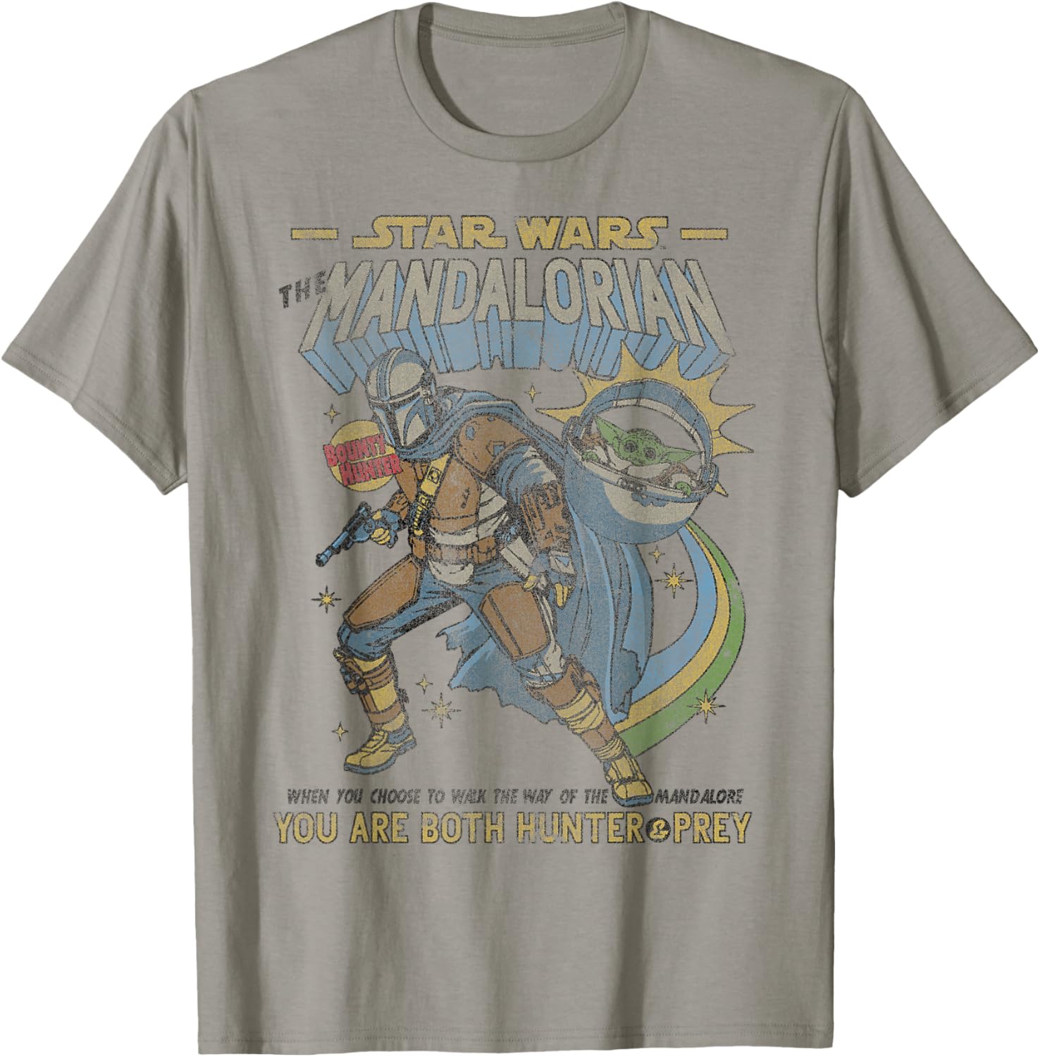 Mandalorian Comic Poster T-Shirt for Star Wars Fans - Stylish Tee Design - 11