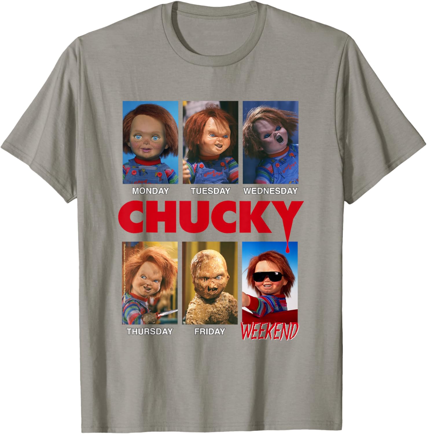 Chucky Days of The Week Moods T-Shirt for Fun Fashion Lovers - 23