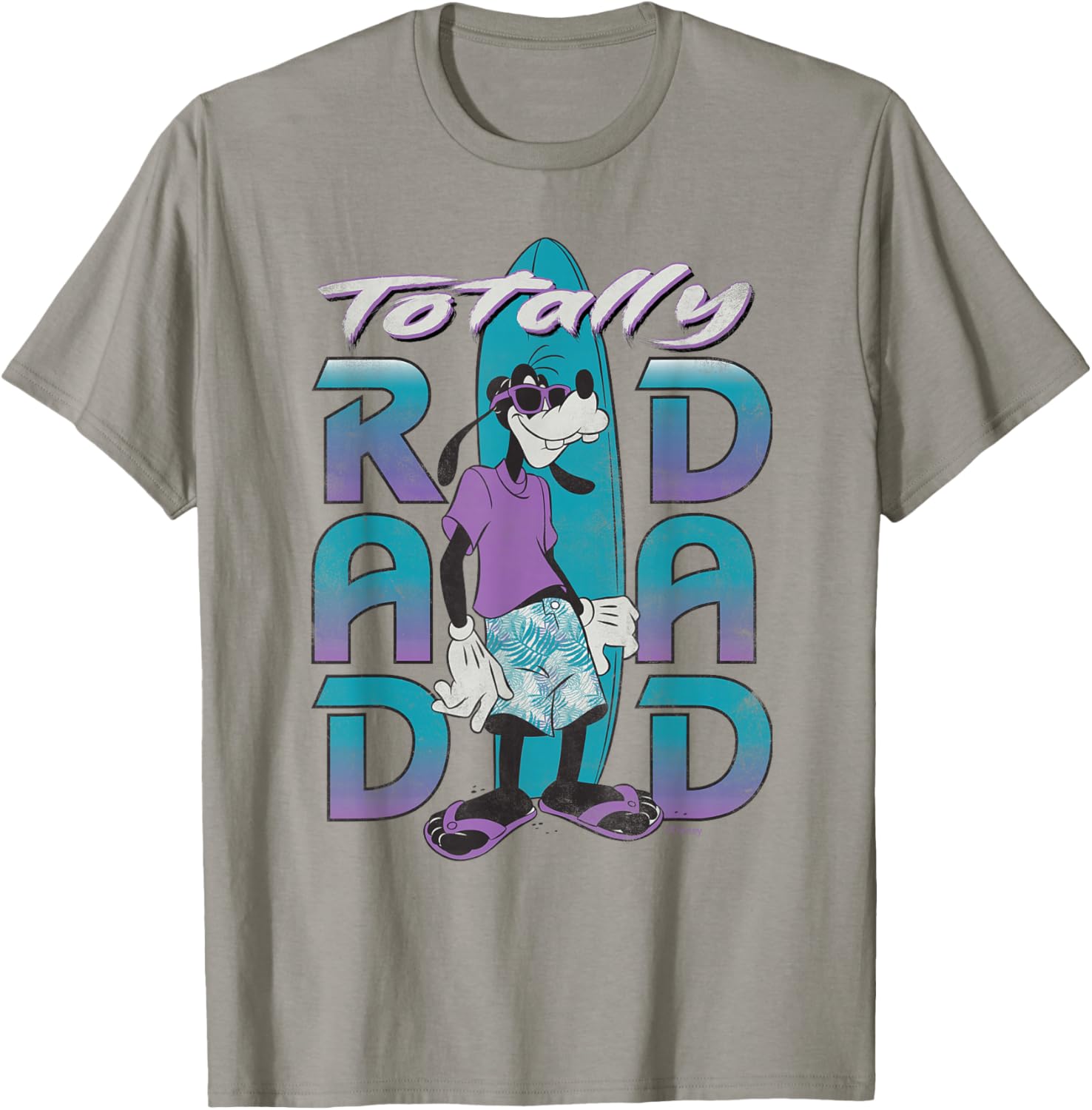 Disney Goofy Totally Rad Dad Surfing Distressed T-Shirt for Father's Day - 24