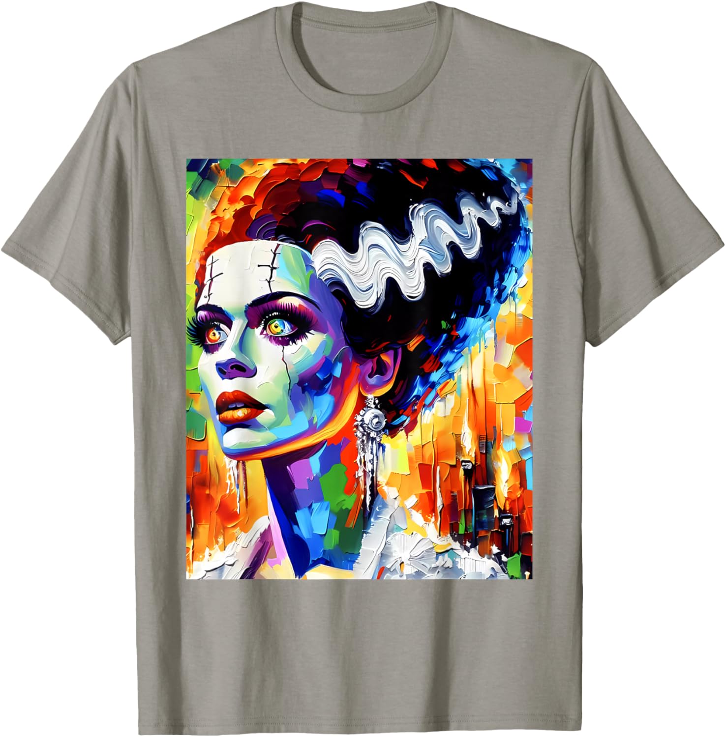 Frankenstein Monster and Bride Matching Couple T-Shirts for Halloween - 14