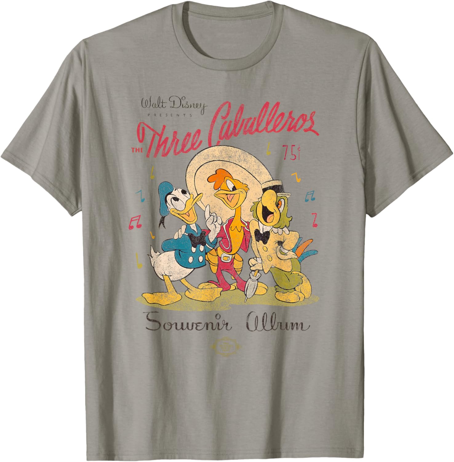 Vintage Disney Three Caballeros Donald Duck Distressed T-Shirt for Fans - 9