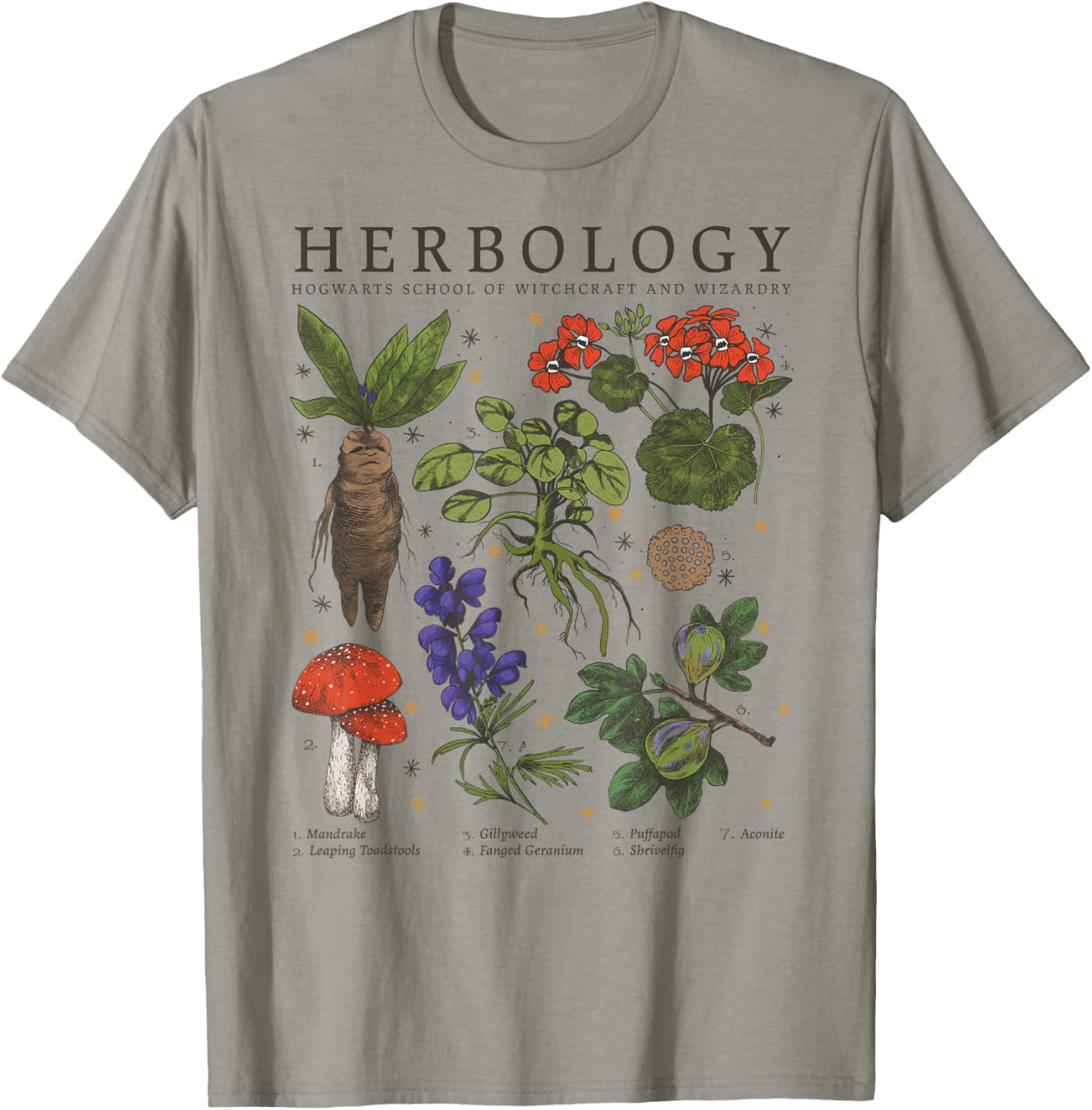 Harry Potter Herbology Vintage Textbook T-Shirt for Plant Lovers - 14