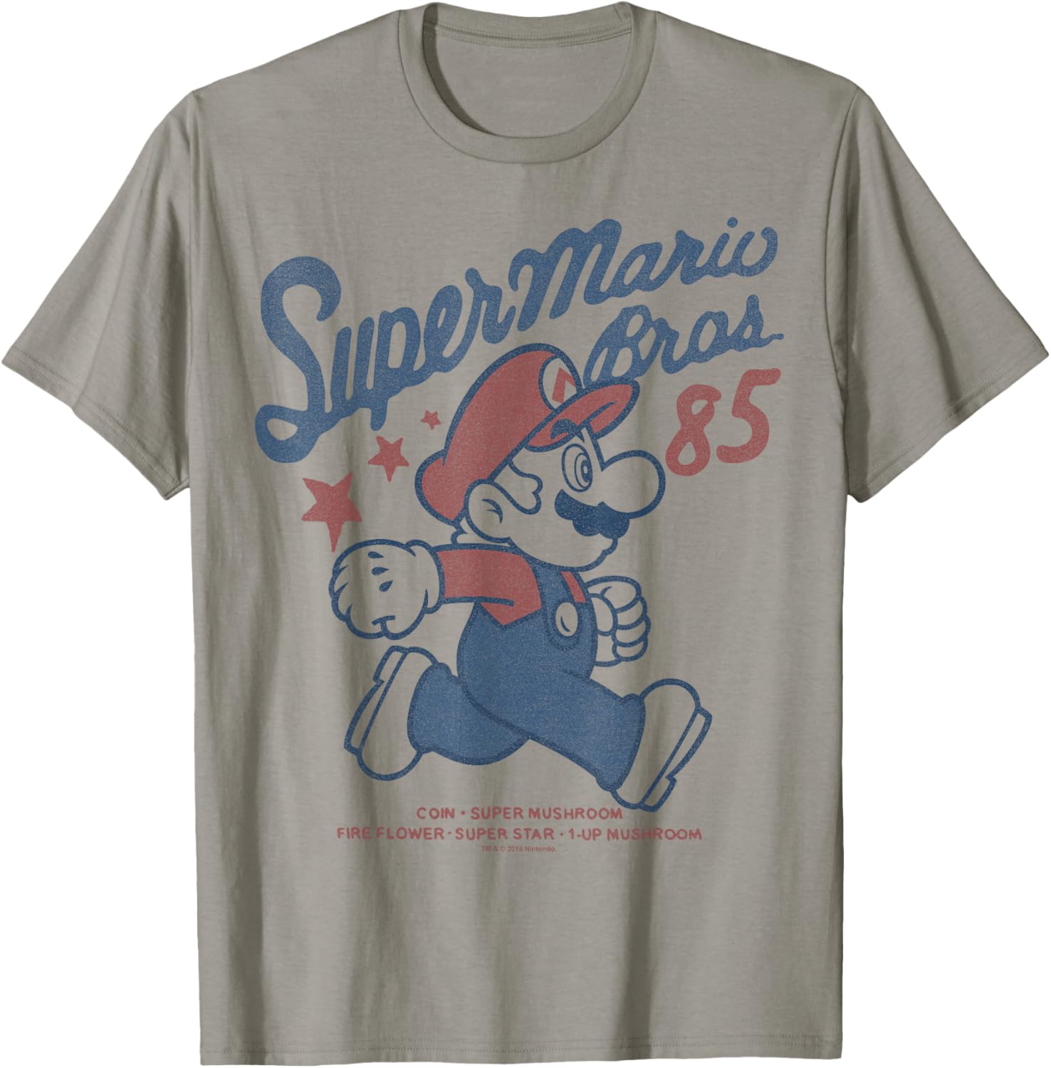 Vintage Nintendo Super Mario Brothers 85 Stars T-Shirt for Gaming Fans - 5