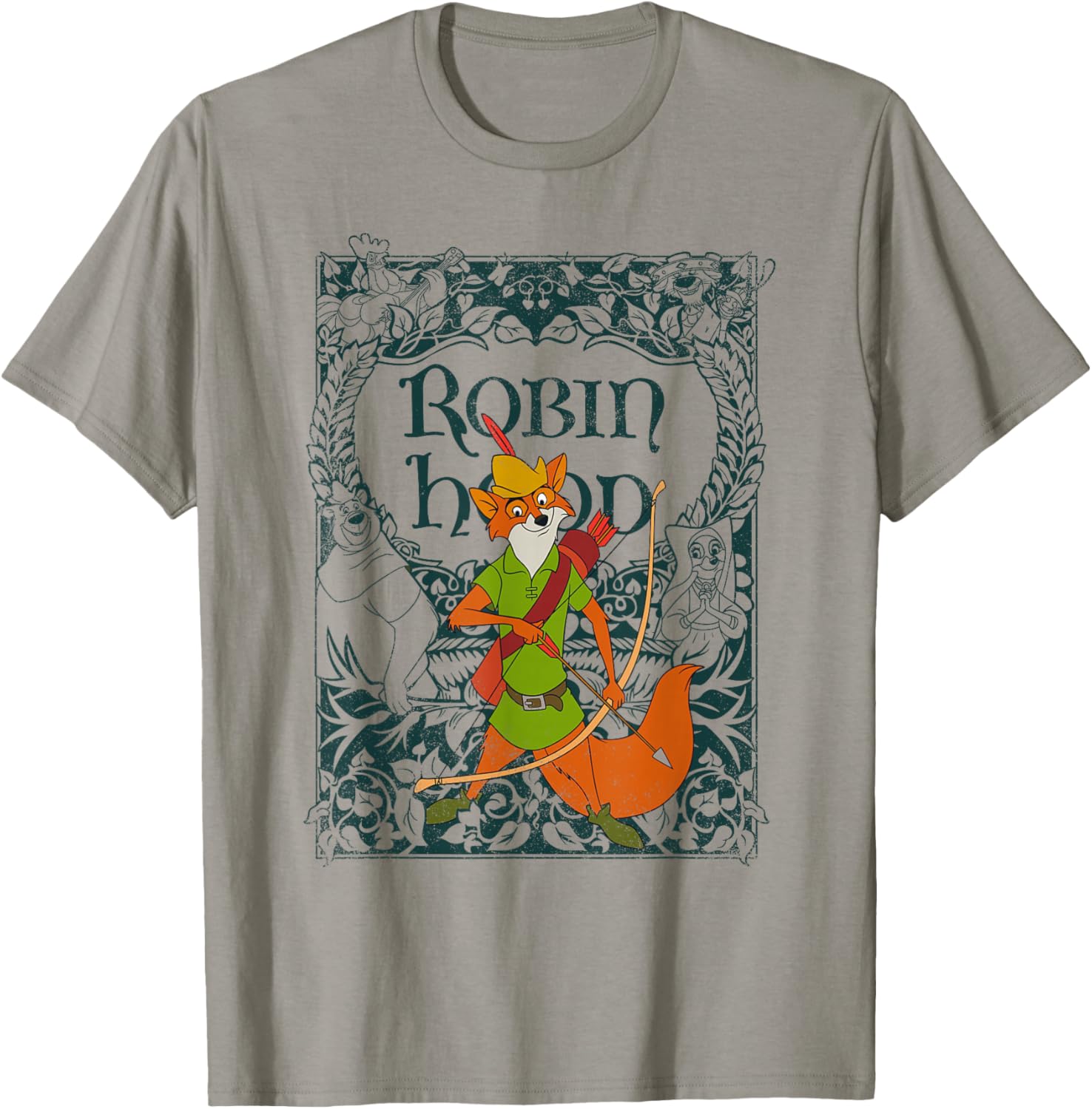 Disney Robin Hood Vintage Distressed T-Shirt for Retro Style Fans - 3