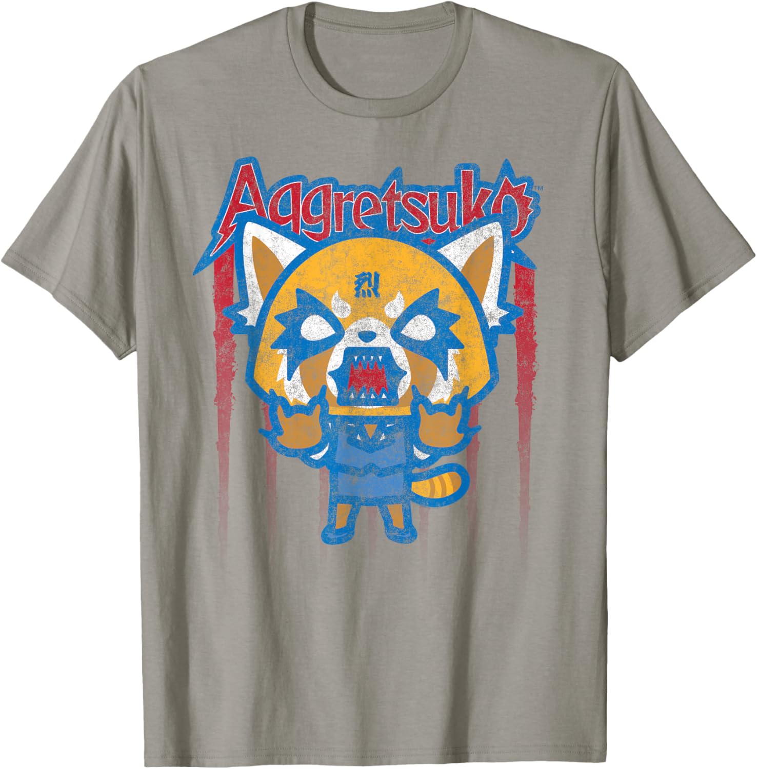 Aggretsuko Red White and Blue Americana T-Shirt for Fun Love and Style - 4