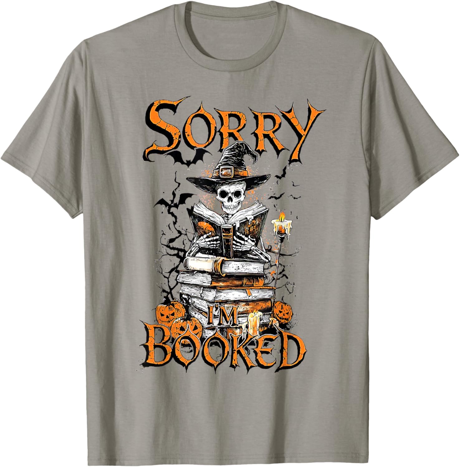 Funny Sorry I'm Booked Bookworm Ghost Halloween T-Shirt for Book Lovers - 8
