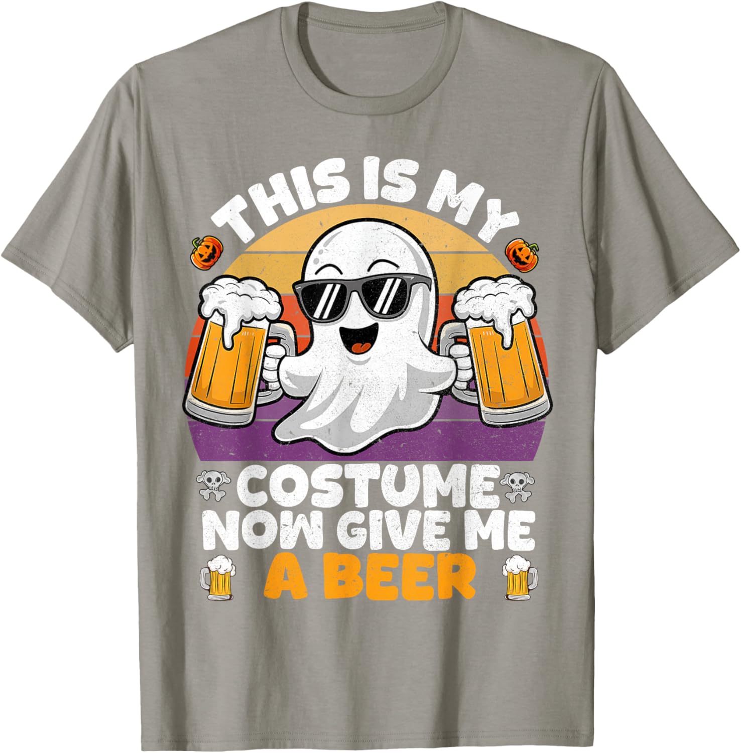 Funny Vintage Boo Halloween Costume T-Shirt for Men and Adults - 25