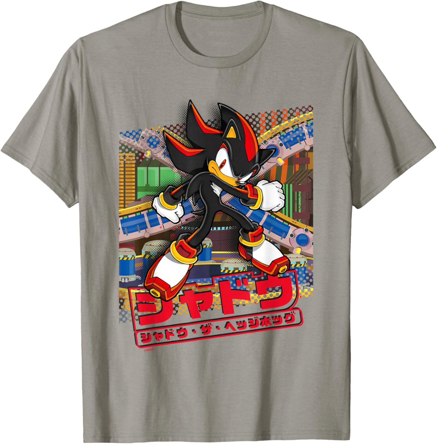 Sonic the Hedgehog Shadow T-Shirt Japanese Logo Fun Graphic Tee - 7